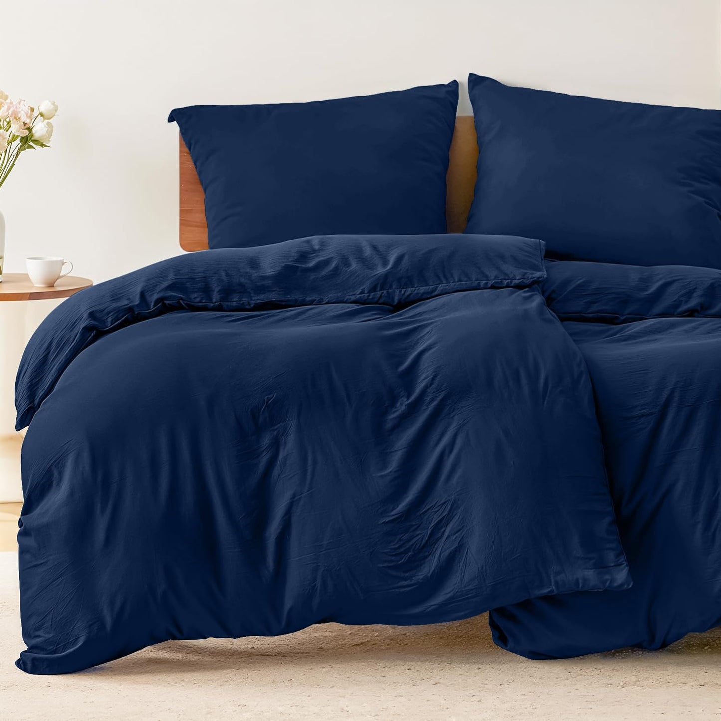 Dreamzie - Bed Linen 155 x 220 cm Set Green - Duvet Cover with 2 Pillowcases 80 x 80 cm - Soft and Easy Care Microfibre - Oeko-Tex