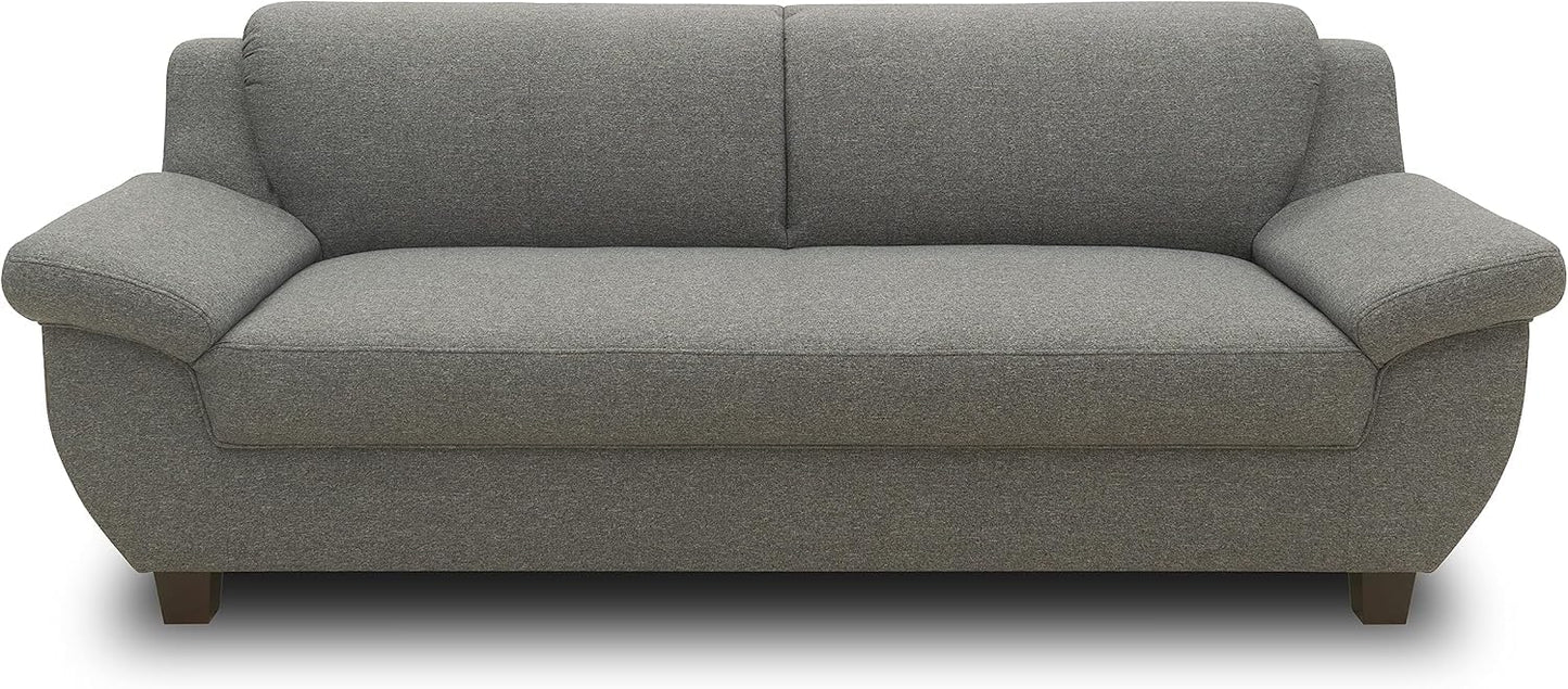 DOMO. collection Panama 3-Seater Sofa 3-Seater Couch Set 3-2-1 Anthracite 207 cm