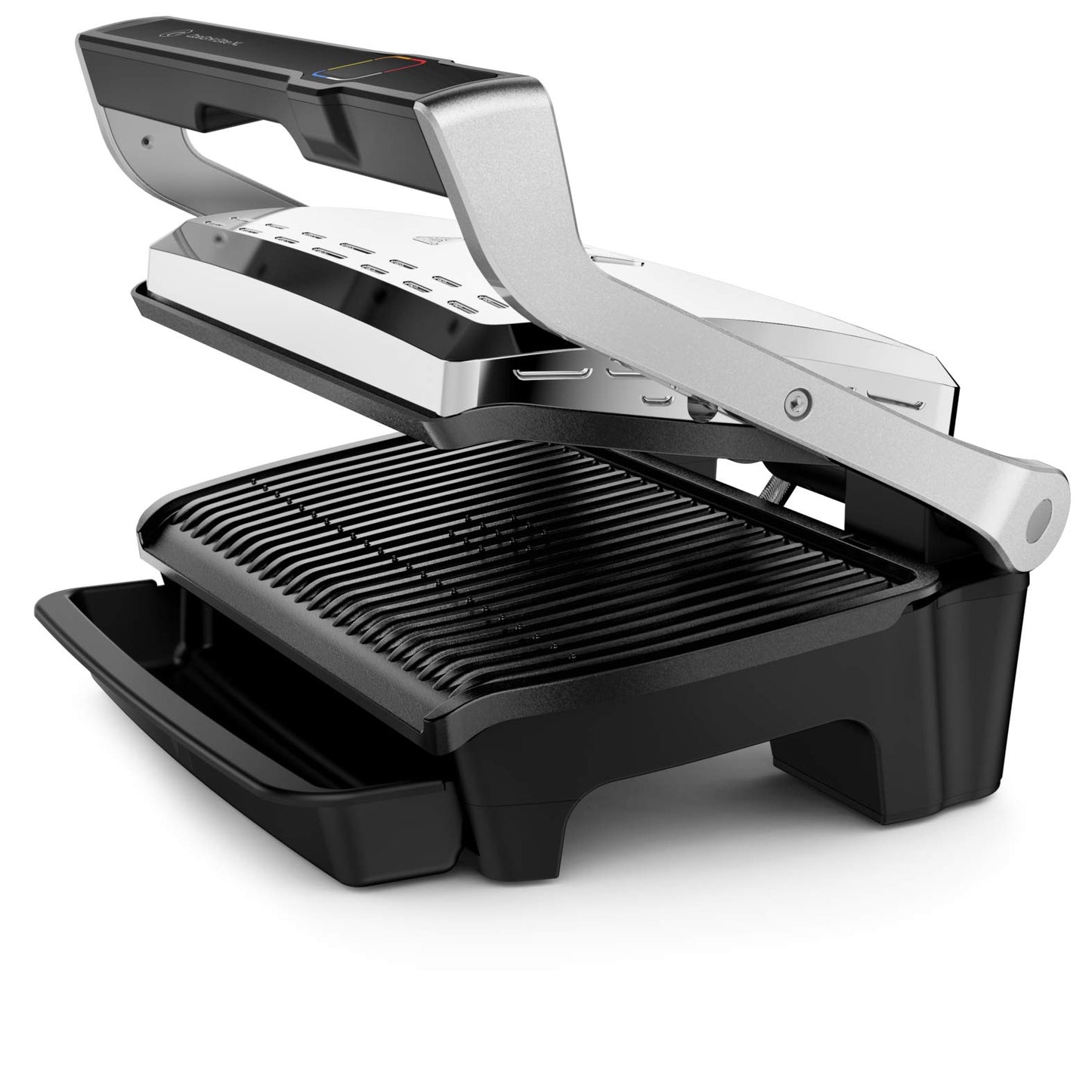 Tefal OptiGrill Elite XL Kontaktgrill, 16 Programme, Digitales Display mit Garstufenanzeige, abnehmbare XL-Platten, Grillboost-Funktion, intuitive Bedienung, Elektrogrill, Edelstahl, GC760D12