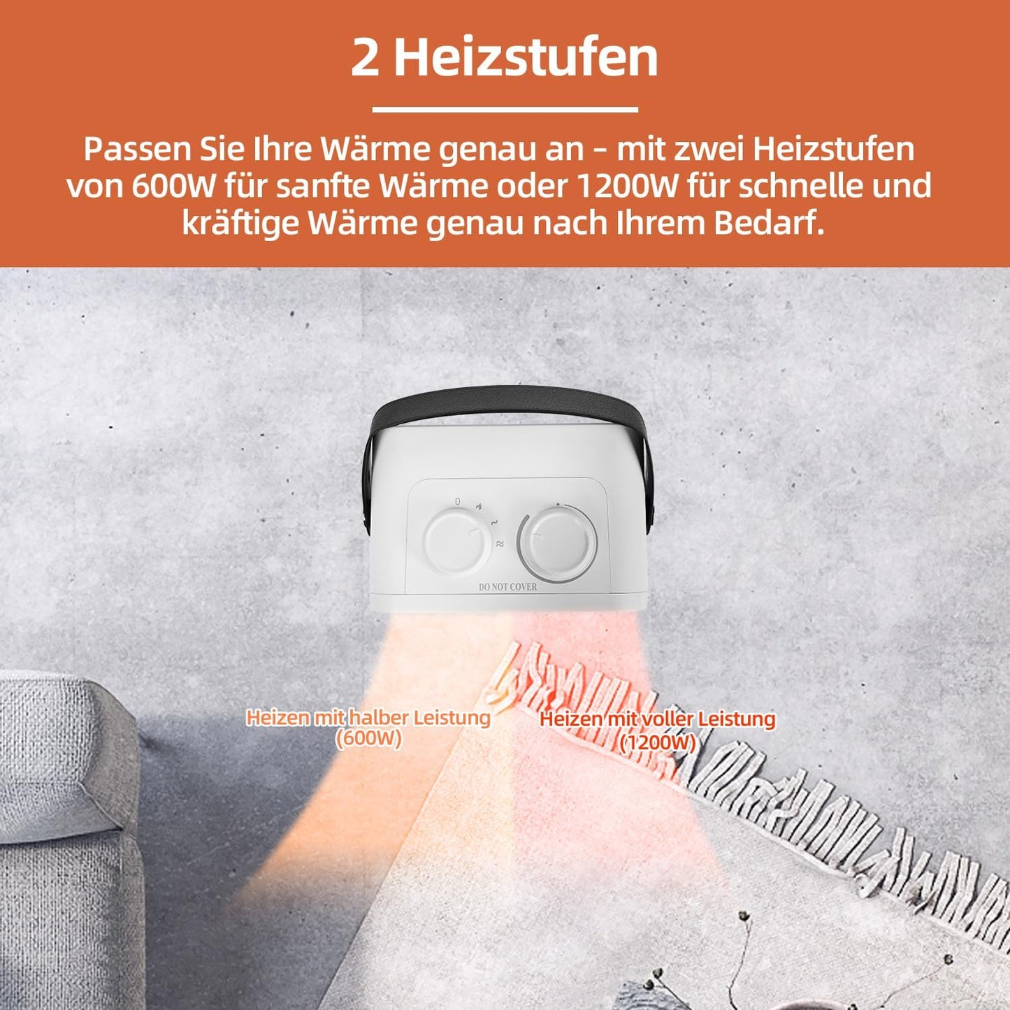 SHX Electric Fireplace with Fan Heater, LED Fireplace, Flame Effect, Electric Fireplace with 1200 W Power, 2 Heat Settings, Quiet Heater (White)