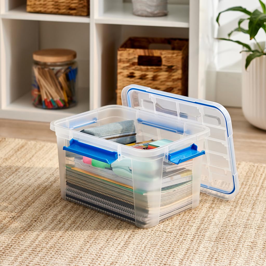 Kreher® Waterproof Storage Box with Lid and Silicone Seal (IP67) Made of Durable Plastic in Various Sizes. Ideal for Wet Rooms, Basements, Garages, Camping etc. (2.50 Litres)