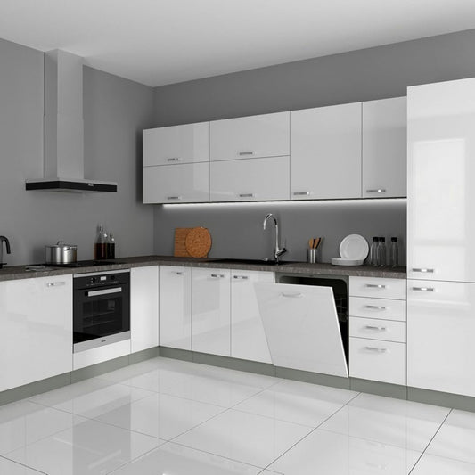 Bianca Kitchen Corner I 210 x 330 cm Kitchen Unit in High Gloss White