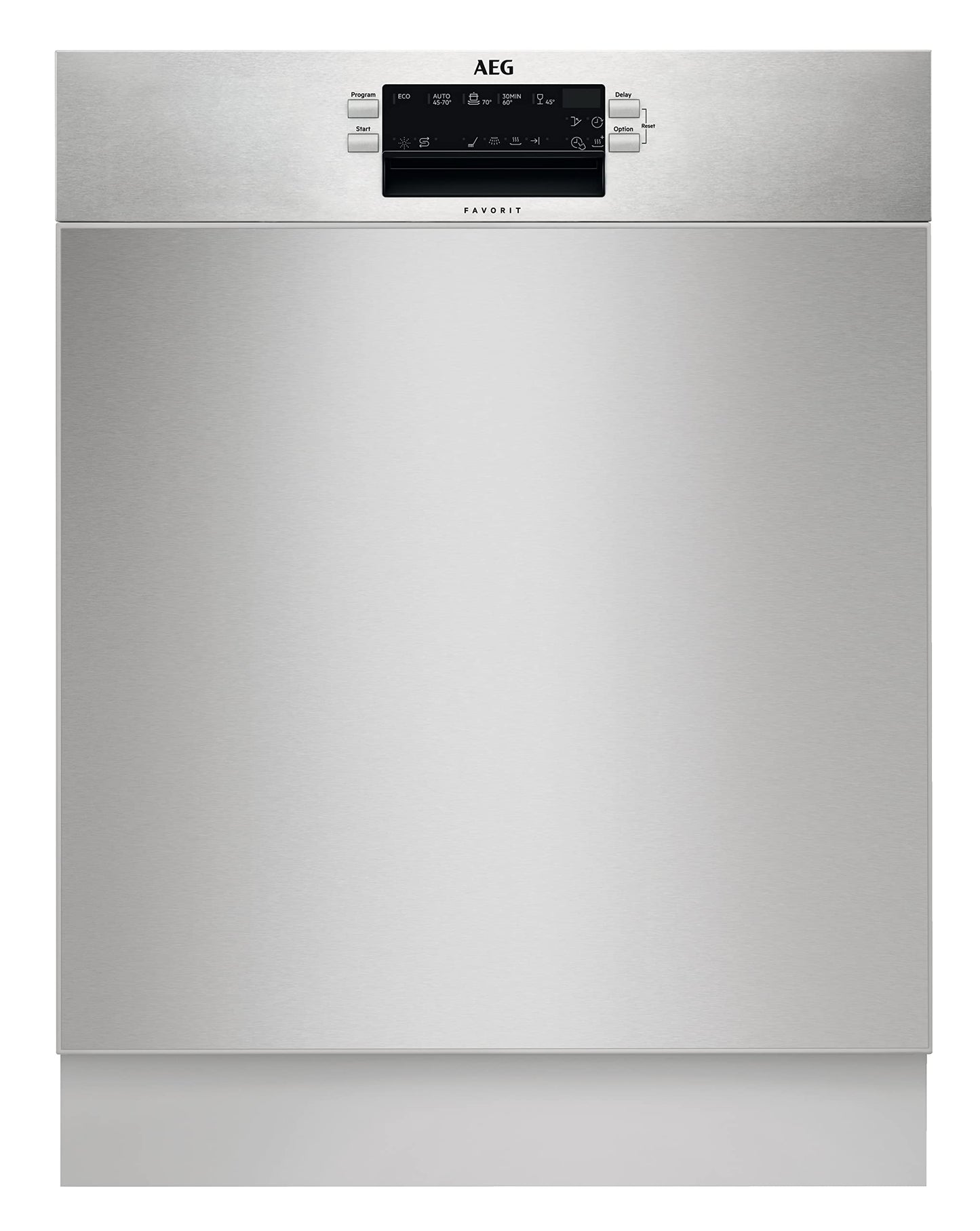 AEG Fully Integrated Dishwasher 60 cm, Dishwasher Series 5000: AirDry, No Drying, Energy Class B, Cutlery Drawer, Personalised Time Control, 44 dB, Water Stop, 14 MG, FSE7572AP