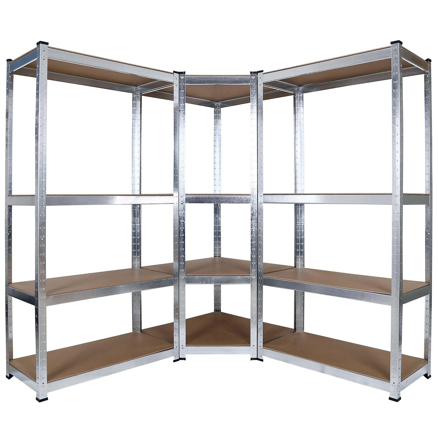 Wiltec Heavy Duty Shelving Unit 160 x 60 x 180 cm, 175 kg Shelf, Galvanised Steel, Load Shelving Unit with 4 Shelves, Workshop Shelving