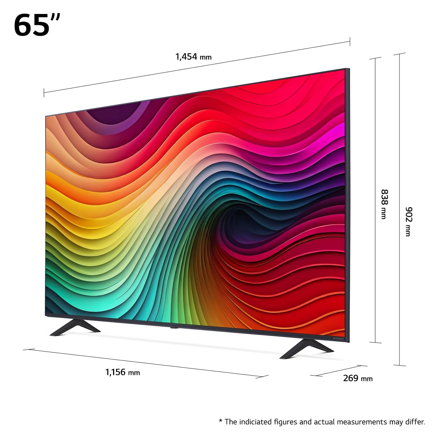 LG 65NANO81T6A TV 65 Inch (165 cm) NanoCell TV (α5 Gen7 4K AI Processor, webOS 24, HDR10, up to 60Hz) [Model Year 2024]