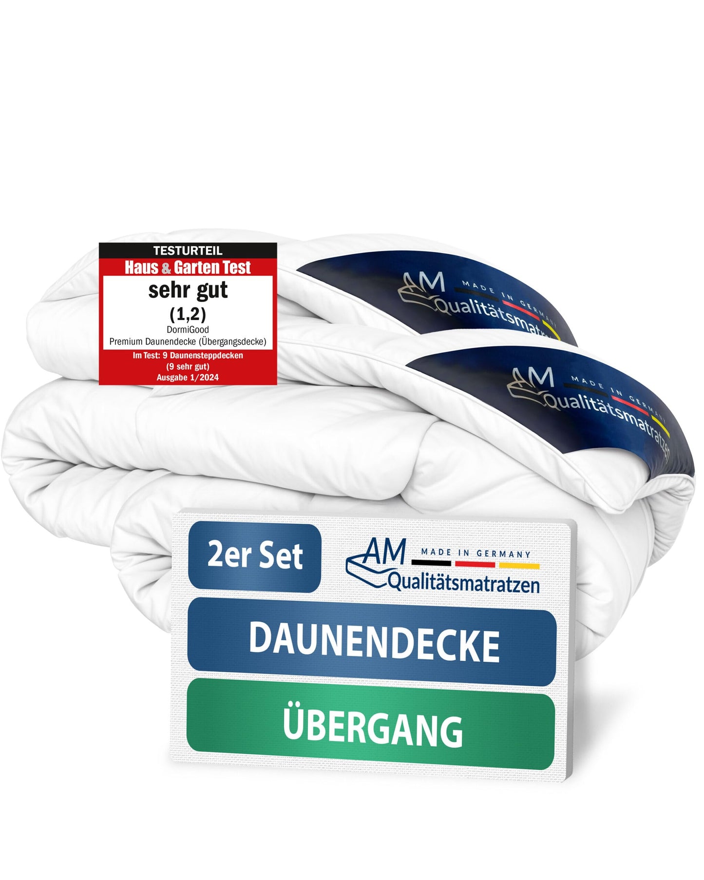 100% down - high-quality down duvet 135 x 200 cm for the transitional period - warm transition duvet 135 x 200 - for spring and autumn - cotton inlay