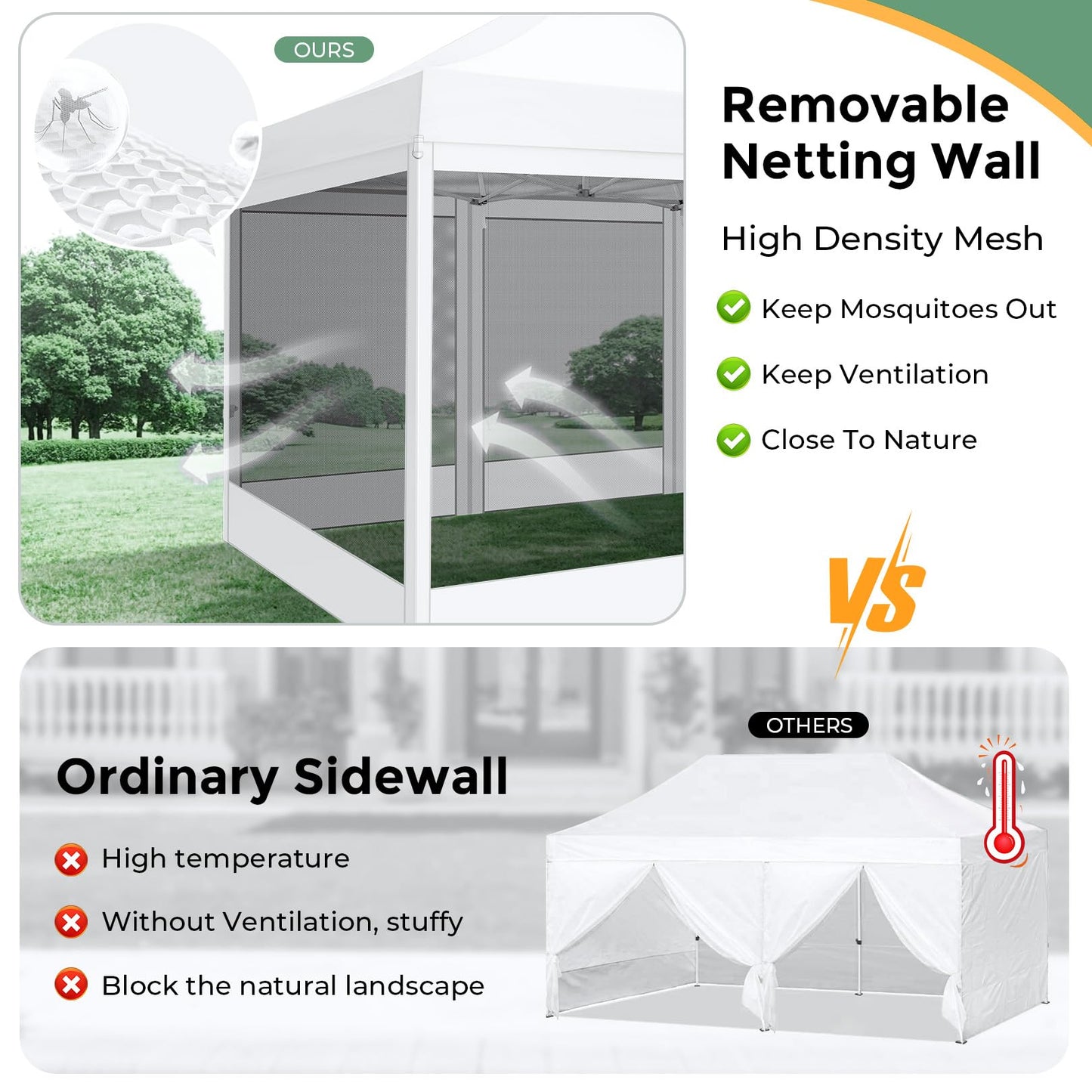 COBIZI Folding Gazebo 3 x 3 m Gazebo 3 x 3 m Waterproof Stable Party Tent Foldable with 4 Side Walls Mosquito Net Pop Up Garden Gazebo Anti-UV for Garden, Grey