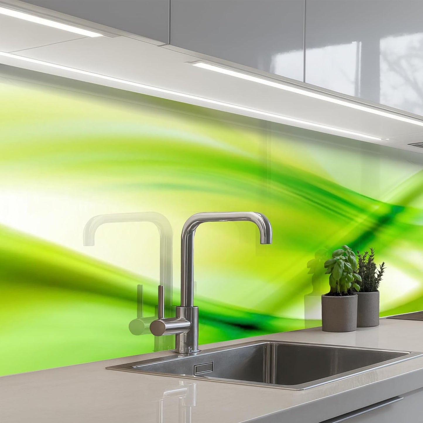 Splash Guard Kitchen Back Wall 60 x 80 cm Kitchen Washable Self-Adhesive Kitchen Wall Kitchen Front Kitchen Back Wall Protection Lavender - Purple - Flowers - Natural