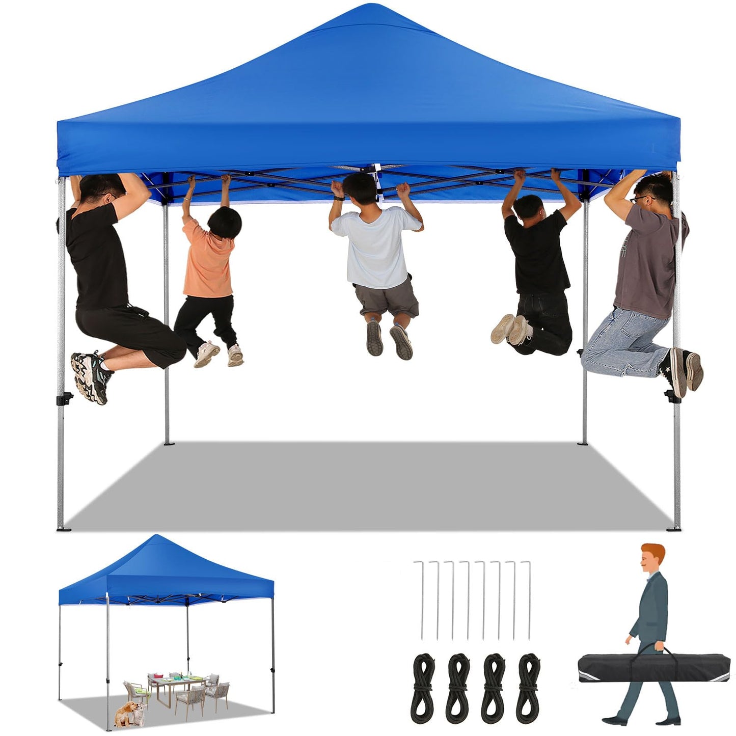 Tooluck Folding Gazebo, 3 x 4.5 m, Waterproof, Stable, Outdoor, Garden Party Tent, UV Protection 50+, with 4 Side Panels, Grey