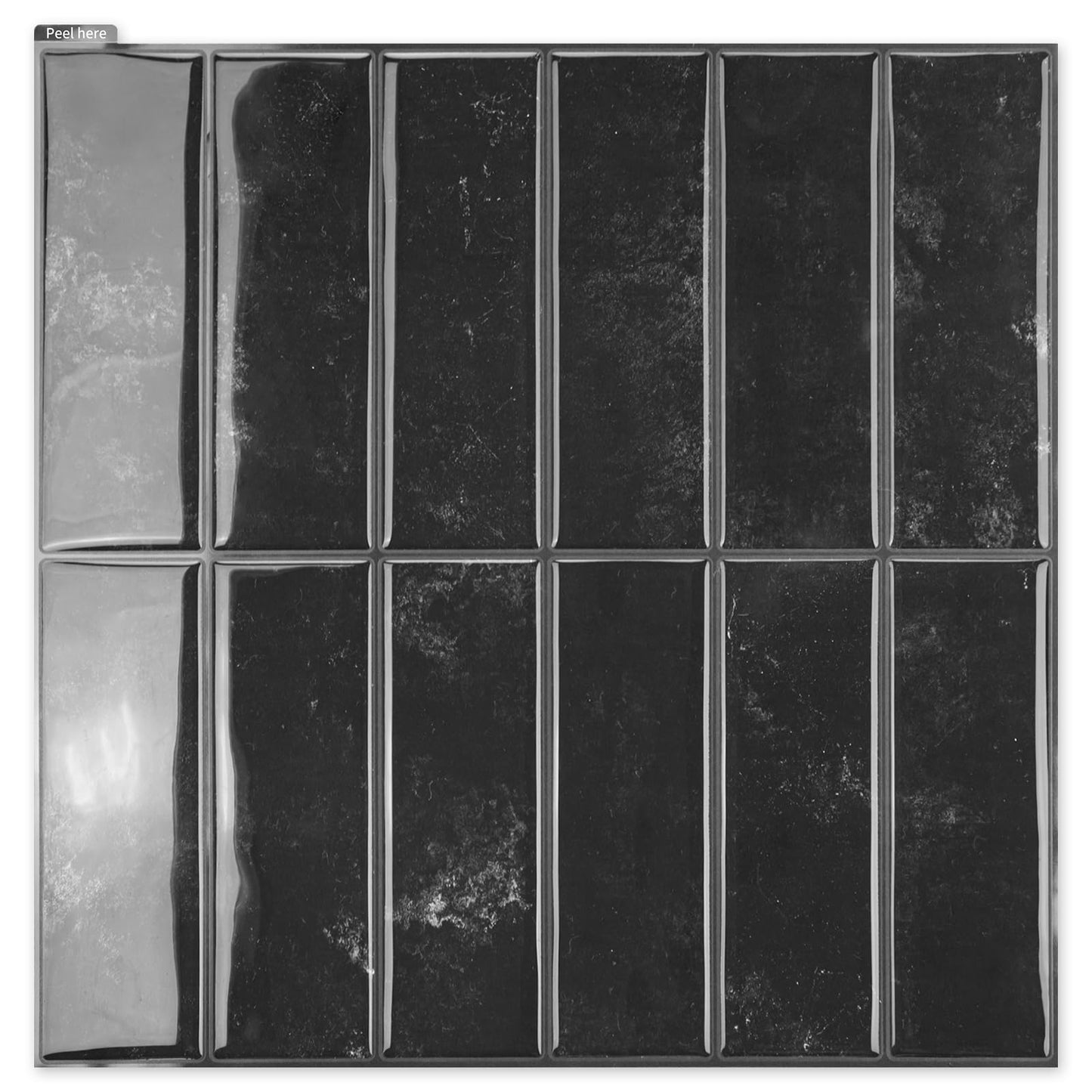 Art3d Tile Stickers, Adhesive Tiles, Tile Film, Green Wall Sticker, Metro Tile Decoration, Self-Adhesive Wall Tiles, RV, Kitchen, Bathroom, 10 Sheets (30.5 x 30.5 cm)