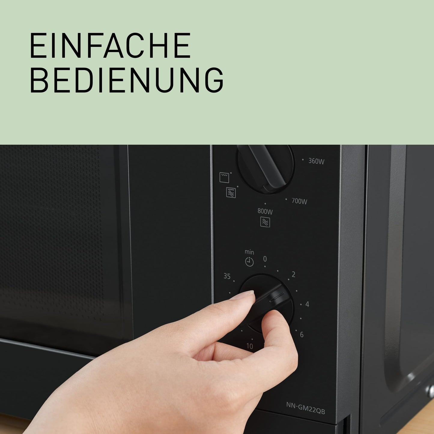 Panasonic NN-ST21QWEPG 20L Solo Microwave with Turntable, 800W, Automatic Defrost, 11 Automatic Programmes, LED Display, 5 Power Levels, Digital Timer, White