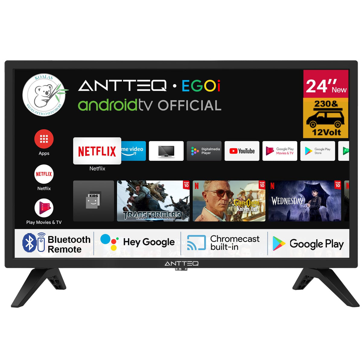 AB50D1 Fernseher 50 Zoll (TV 127 cm), Dolby Audio, LED, Triple Tuner DVB-C / T2 / S2, CI+, HDMI, Mediaplayer per USB, digitaler Audioausgang, incl. Hotelmodus