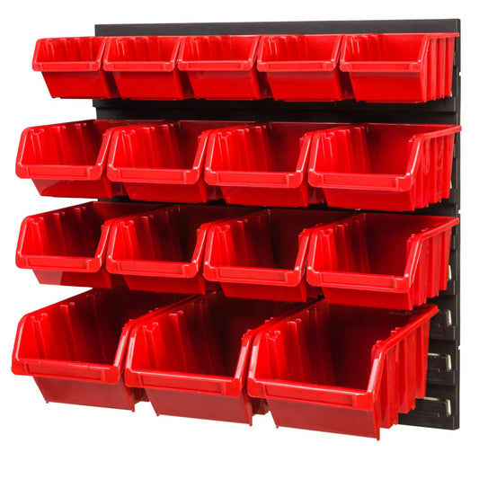 PAFEN Storage System Tool Wall 772 x 780 - Set Tool Holder and Stacking Boxes - Wall Shelf Workshop Shelf Chute Rack