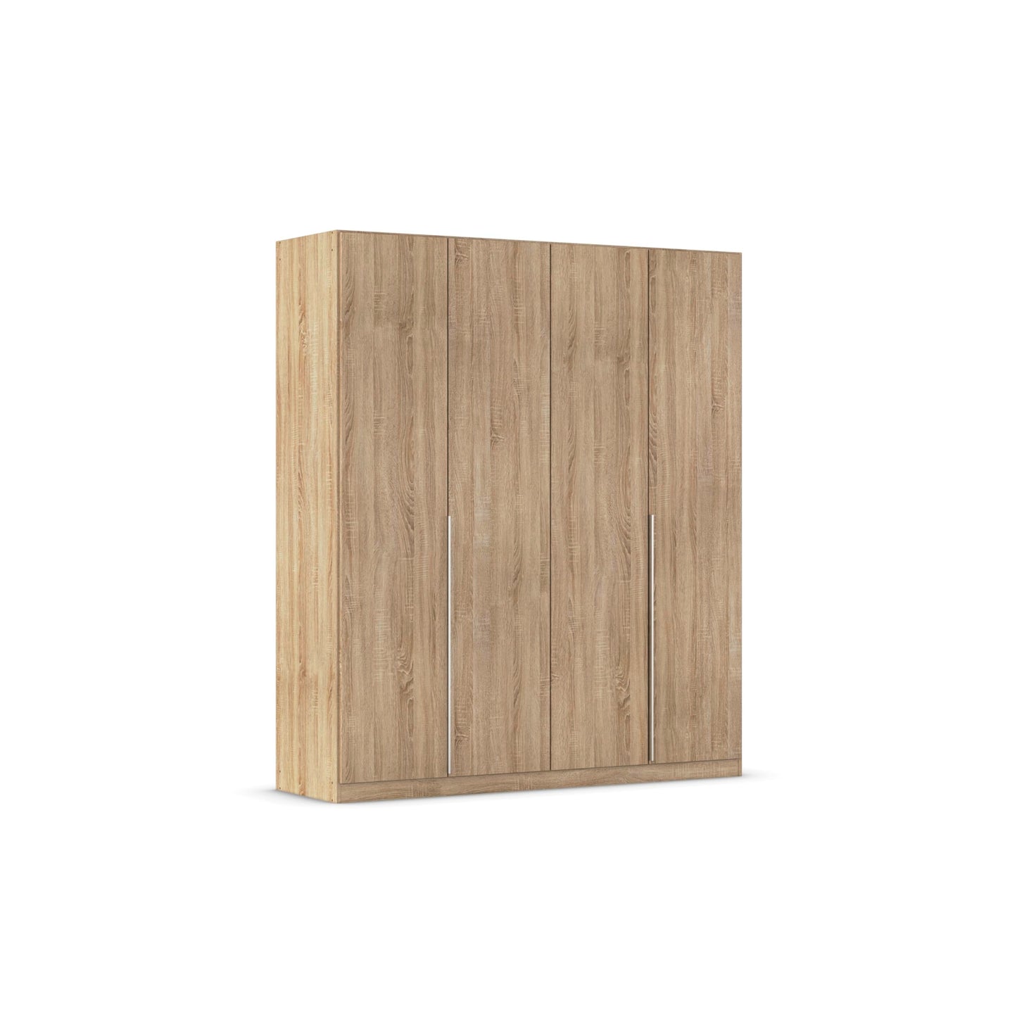 Rauch Möbel Alabama Hinged Door Wardrobe, White High Gloss / Grey, 2 Doors, Includes Basic Accessory Pack of 1 Clothes Rail and 1 Shelf, 91 x 210 x 54 cm (W x H x D)