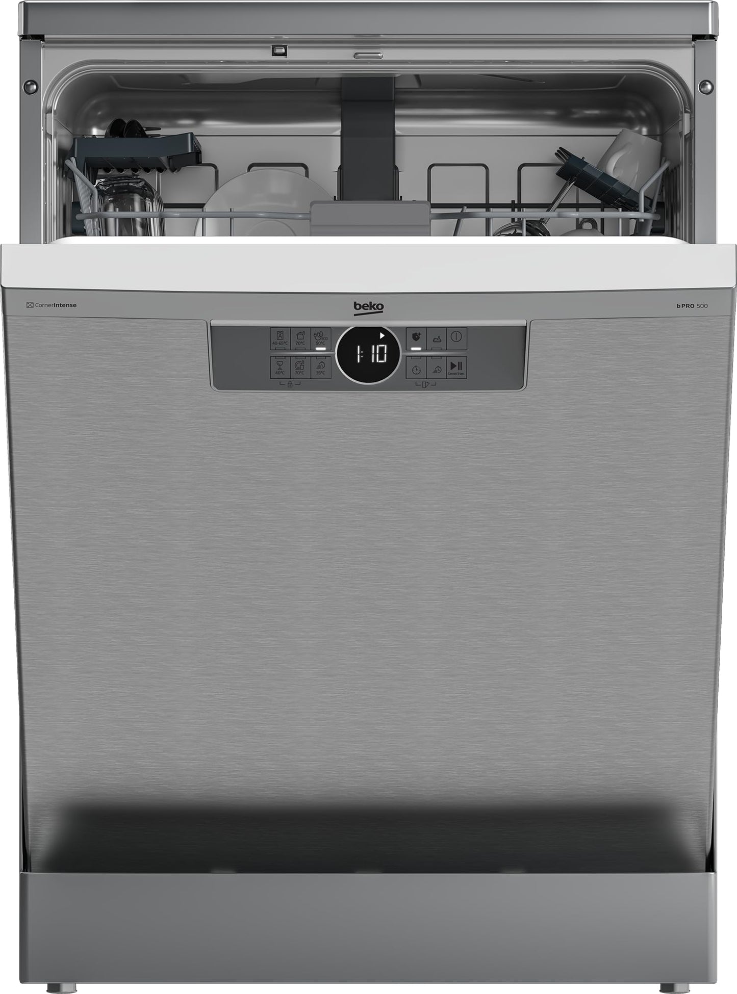 Beko BDFN26430S Dishwasher 60 cm, Freestanding, Undermountable, for 14 Place Settings, 6 Programmes, 4 Additional Functions, 3 Sink Levels, HygieneIntense, SelfDry, Program for Half Load, Silver
