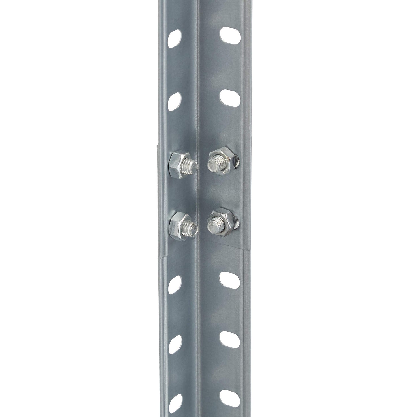 Relaxdays Galvanised Metal Shelving Unit H x W x D: 145 x 75.5 x 30 cm, 4 Shelves, up to 160 kg, for Screwing on, Steel, Storage Shelving Basement, Silver