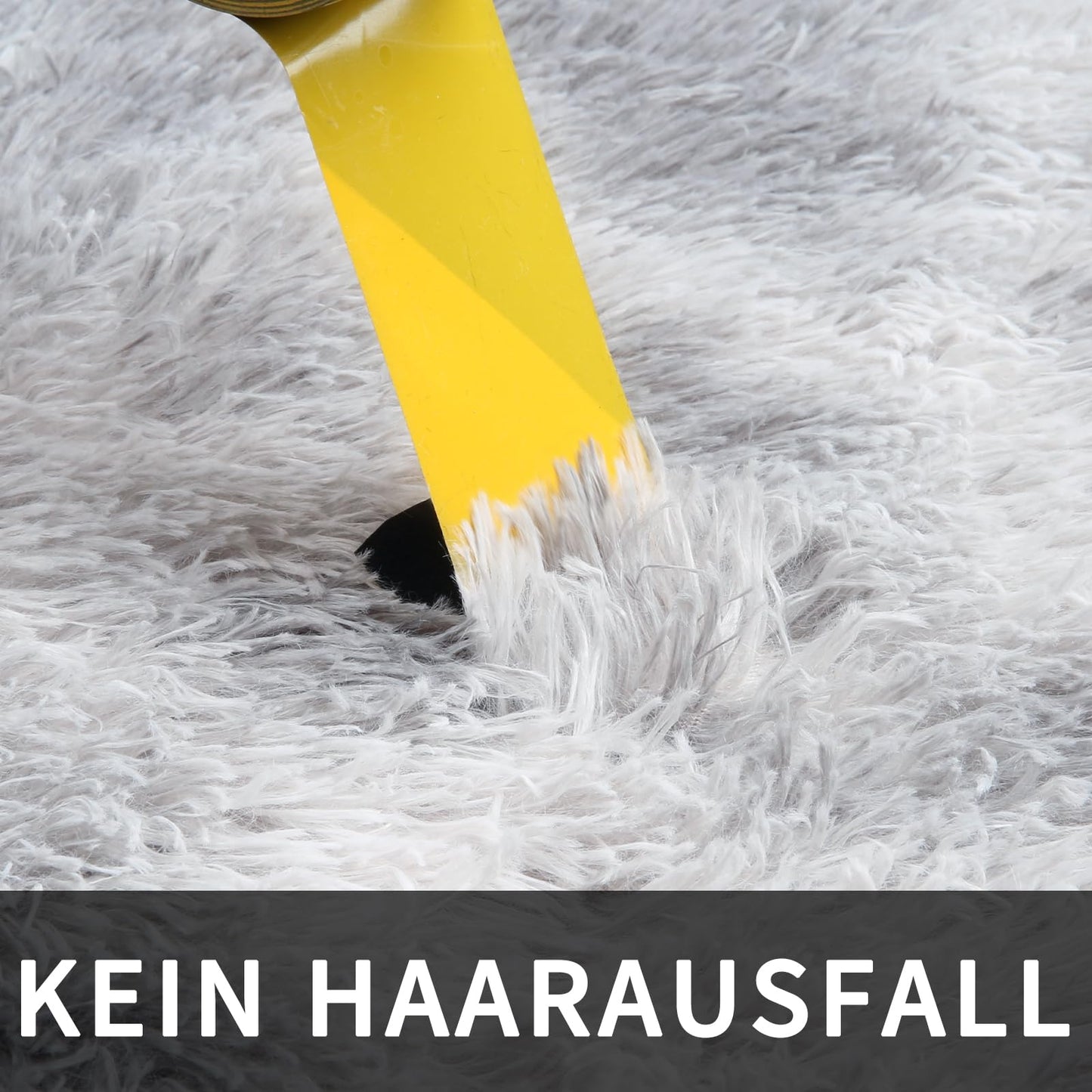 Sour Lemon Hochflor Teppich Grau Teppich Wohnzimmer 140x200 Waschbar Anti-Rutsch Extra Große Teppiche Schlafzimmer Flauschige Moderne Teppiche Matte Teppichen für Schlafzimmer Kinderzimmer