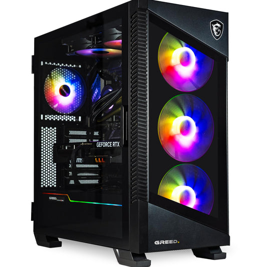 Greed® MK5 Pro - High End Gaming PC - Intel Core i9 12900KF + Nvidia Geforce RTX 5080 16GB - Fast RGB Computer + 4K Raytracing Calculator - 5.2 GHz - 32 GB DDR5 RAM - 2TB SSD - WLAN + W11 Pro