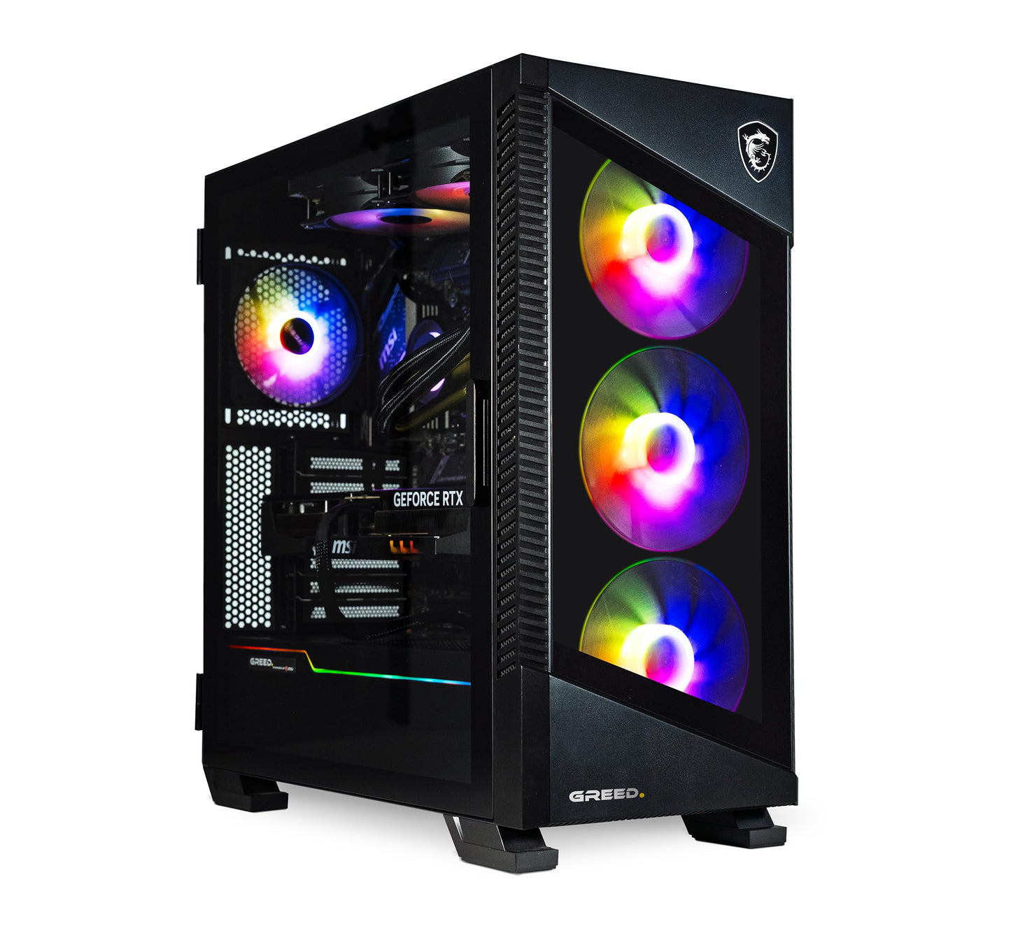 Greed® MK5 Pro - High End Gaming PC - Intel Core i9 12900KF + Nvidia Geforce RTX 5080 16GB - Fast RGB Computer + 4K Raytracing Calculator - 5.2 GHz - 32 GB DDR5 RAM - 2TB SSD - WLAN + W11 Pro