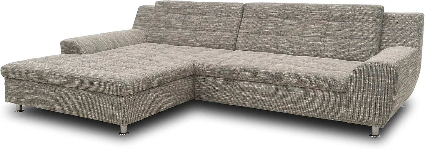 Domo Collection Morton Corner Sofa L-Shaped with Sleep Function