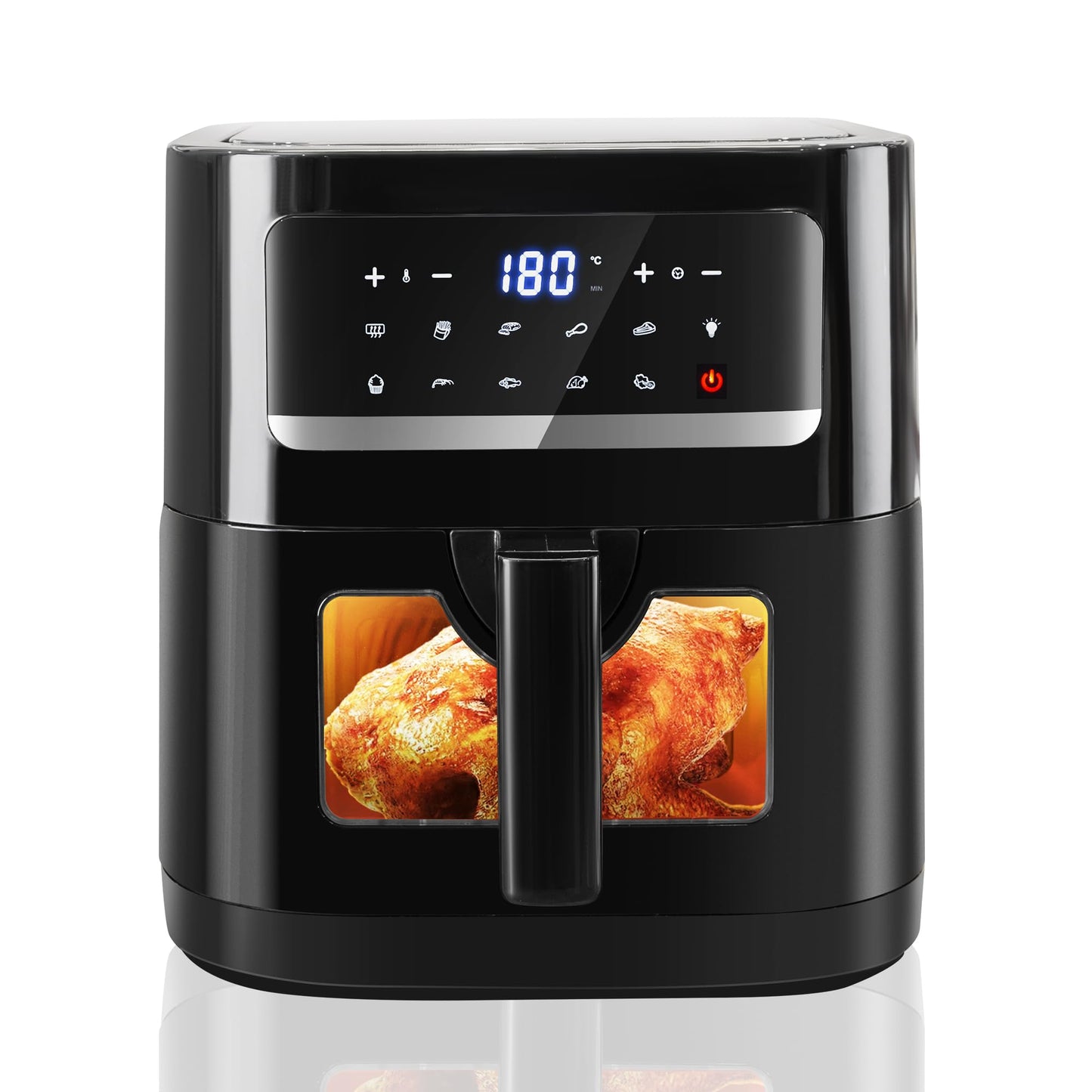 Dual Zone Hot Air Fryer, 23 L Hot Air Fryer, XXL Oven 1800 W with LED Touch Screen, 15 Programmes, with Recipe Book, 11 Accessories