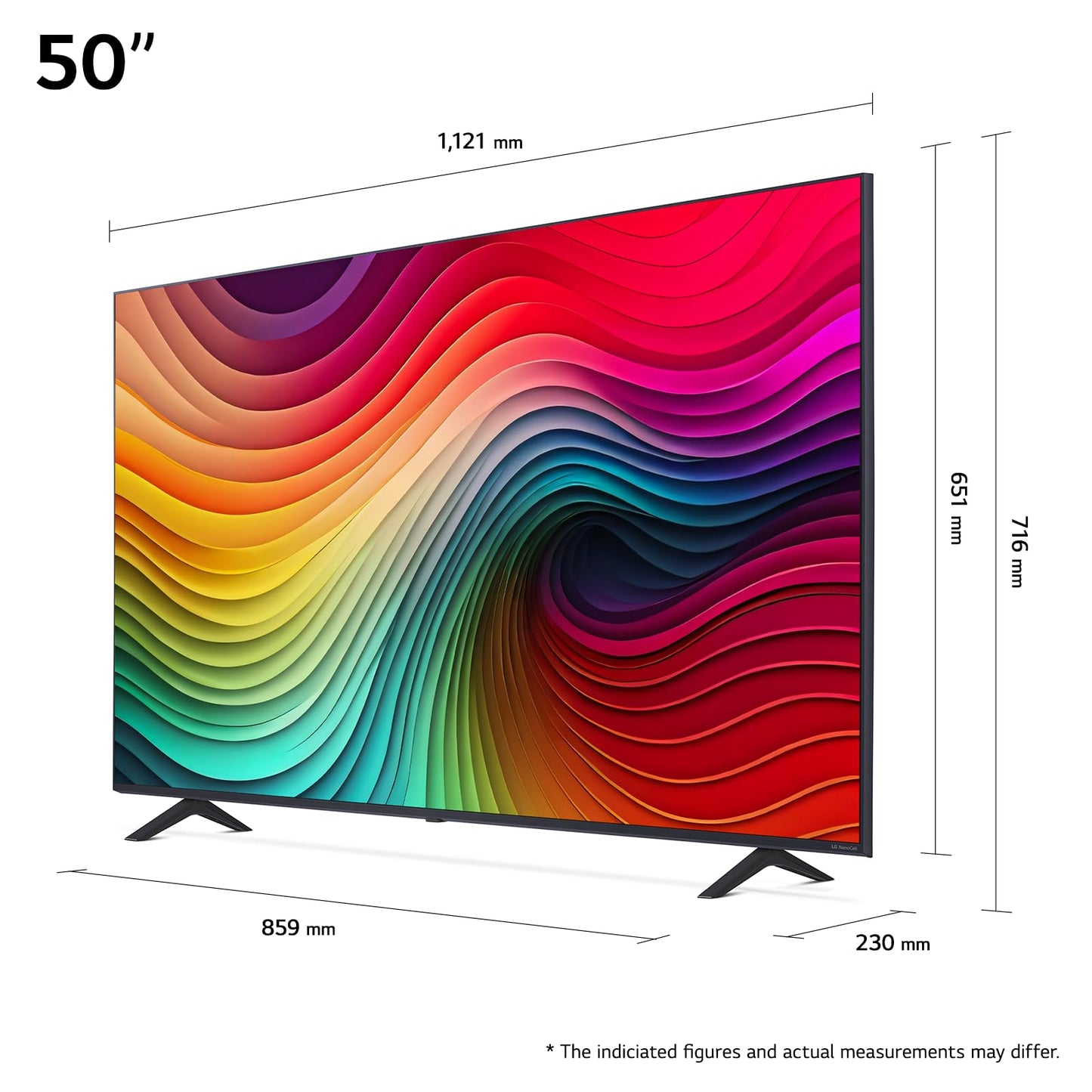 LG 65NANO81T6A TV 65 Inch (165 cm) NanoCell TV (α5 Gen7 4K AI Processor, webOS 24, HDR10, up to 60Hz) [Model Year 2024]
