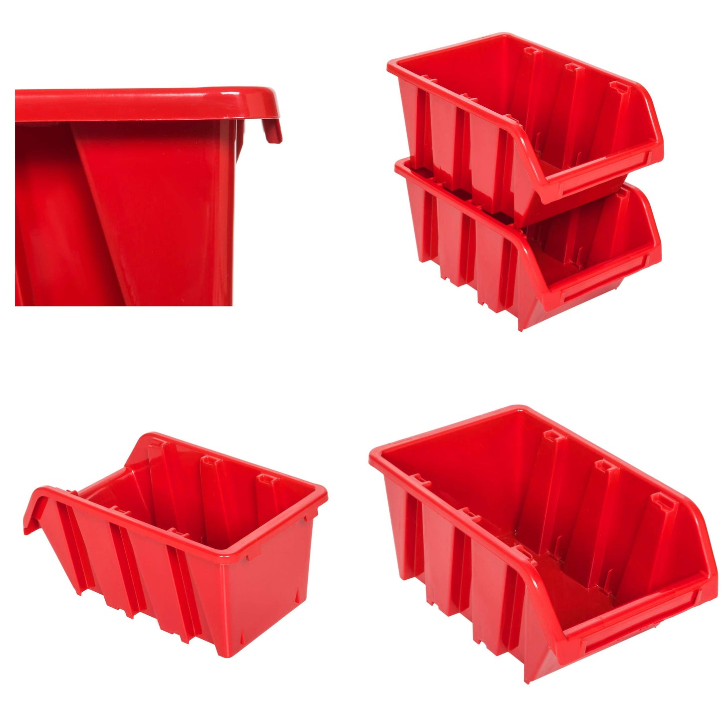 Storage System Wall Shelf 1152 x 390 mm | Pack of 55 | Stacking Boxes Storage Boxes | Extra Strong Wall Plates | Shelf Expandable | Workshop Shelf Storage Shelf Workshop Wall Shelf Boltless Shelf