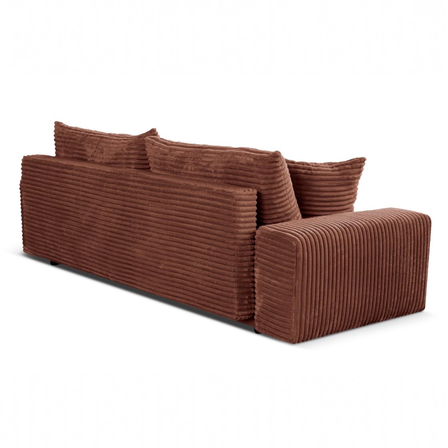 Cordo Sofa Bed 265 x 150 cm with Bed Box - Cord Sofa TILIA Wide Corduroy, SoftTouch Comfort, Nosage Spring, Removable Cushions, Easy Clean & Pet Friendly (Bronze)