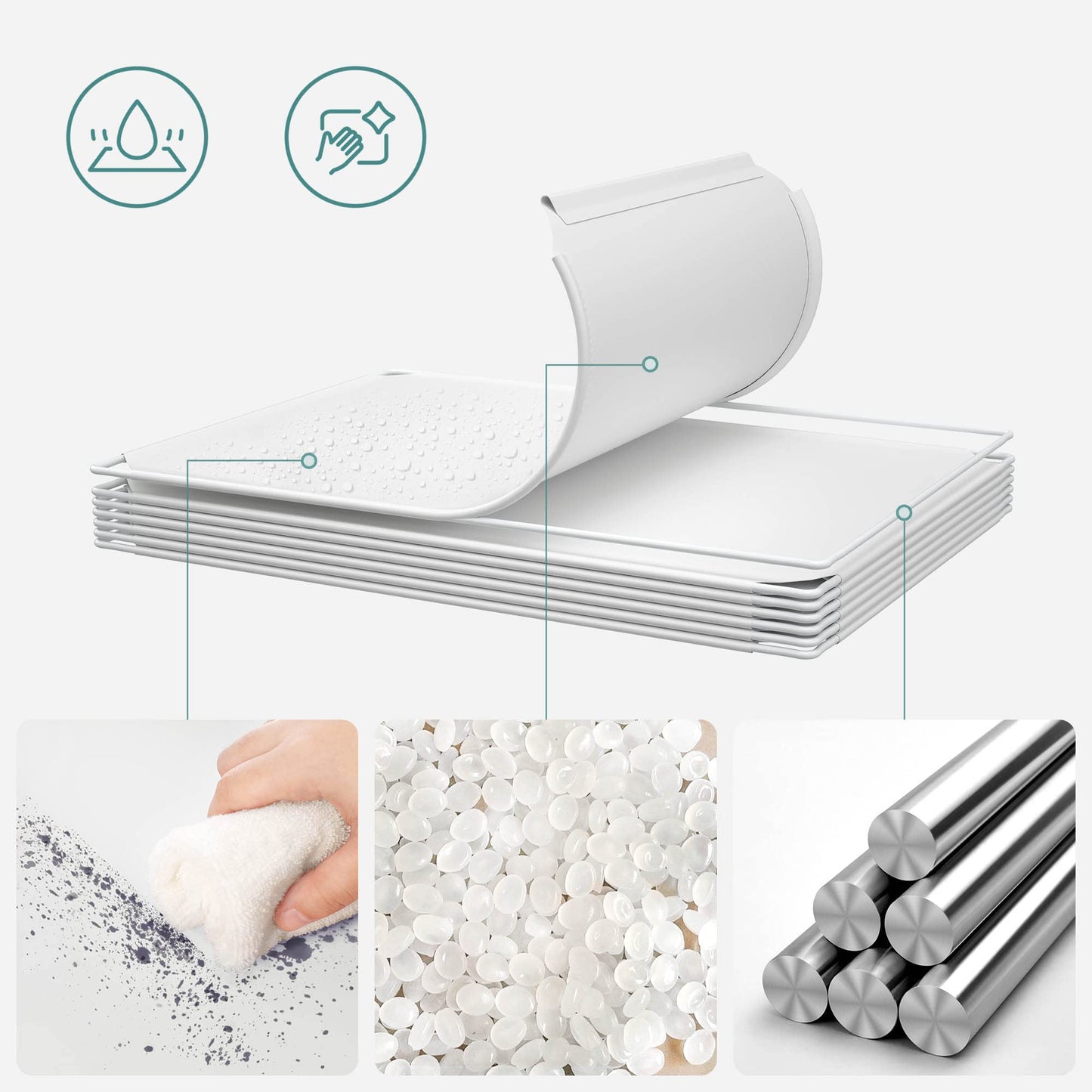 SONGMICS 16 Cube Shelving System, Storage Cabinet for Kids, Wardrobe with Doors, Plastic Shoe Rack, Boltless Shelf, Multipurpose, Shoes, Toy, 123 x 31 x 123 cm, White LPC906W01