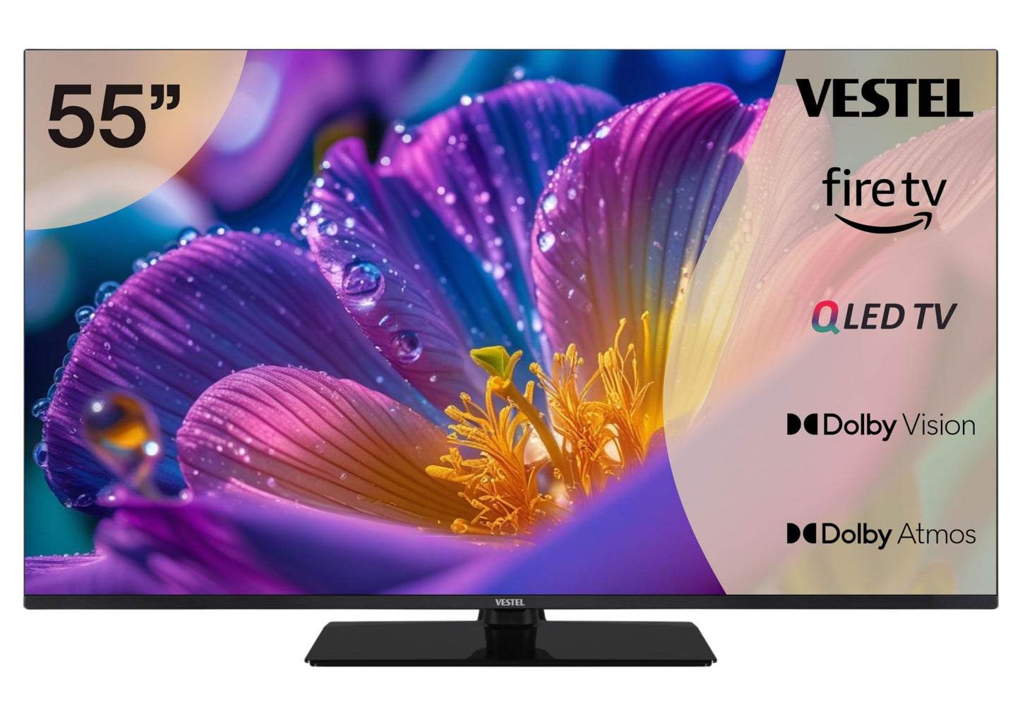 Vestel Fernseher 50 Zoll Smart TV Powered by TiVo, 4K UHD Fernseher mit Dolby Vision HDR, Dolby Atmos und integriertem Triple-Tuner, LED TV 50UT9740 schwarz