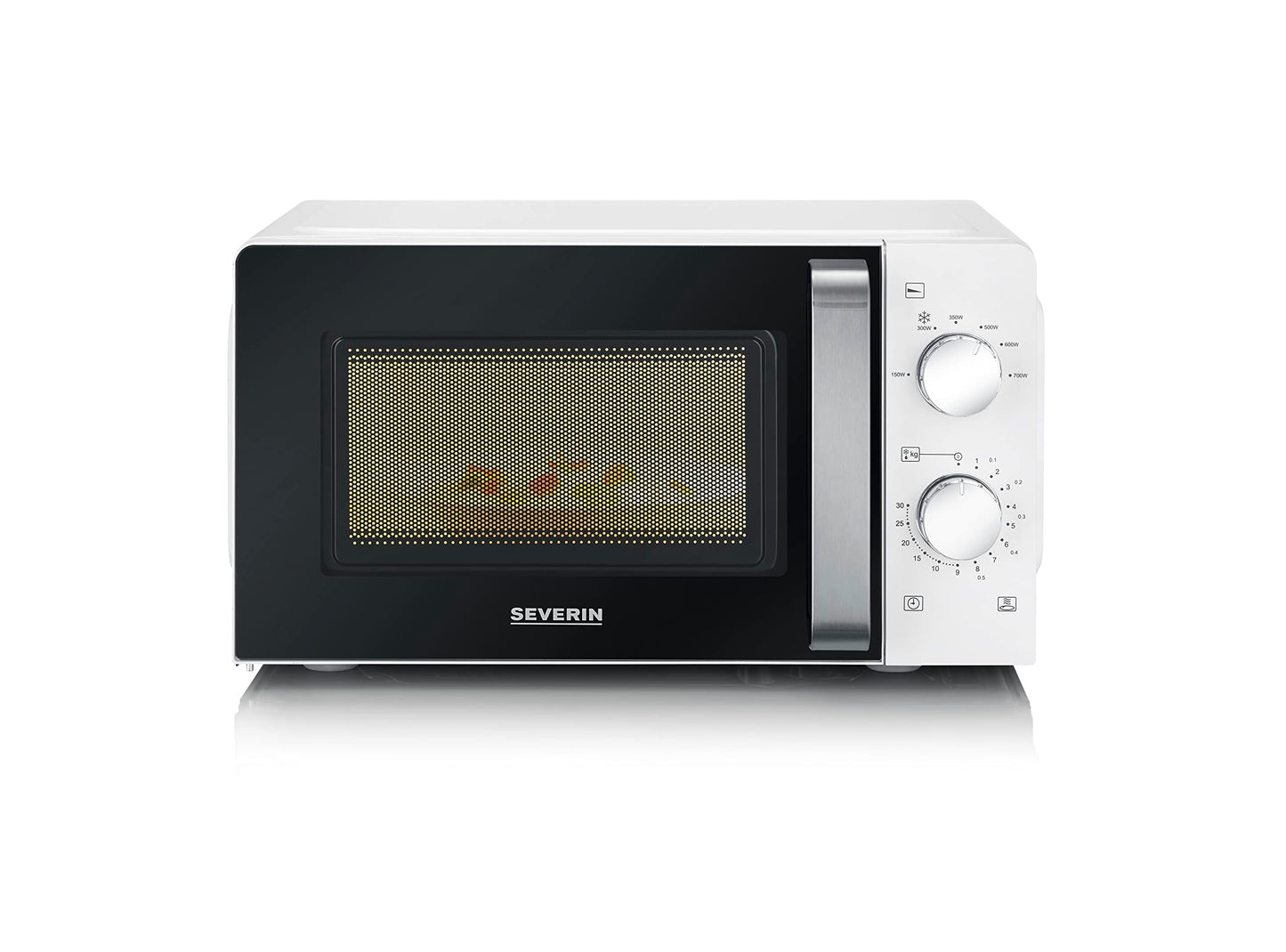 SEVERIN MW 9180 Solo, for Defrosting and Heating, Microwave Device with Turntable and 6 Power Levels, Design - Black Complete, 700 W, 19 L Capacity