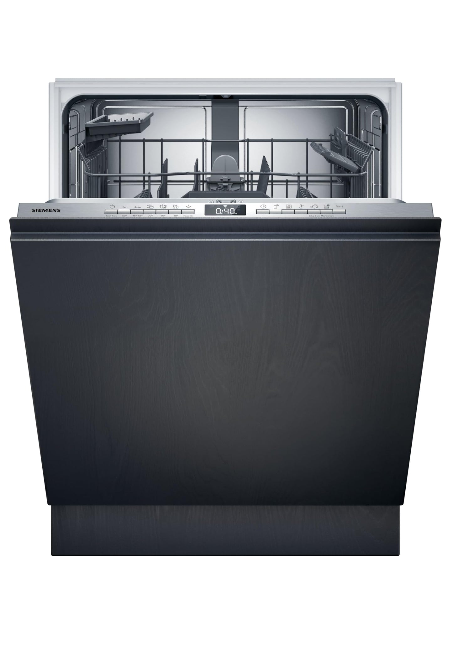 Siemens SN63EX06VE, iQ300 Smart Dishwasher, Fully Integrated Dishwasher, 60 cm, Cutlery Drawer, Extra Quiet, VarioSpeed, Automatic Door Opening, Triple rackMatic, infoLight, intesiveZone