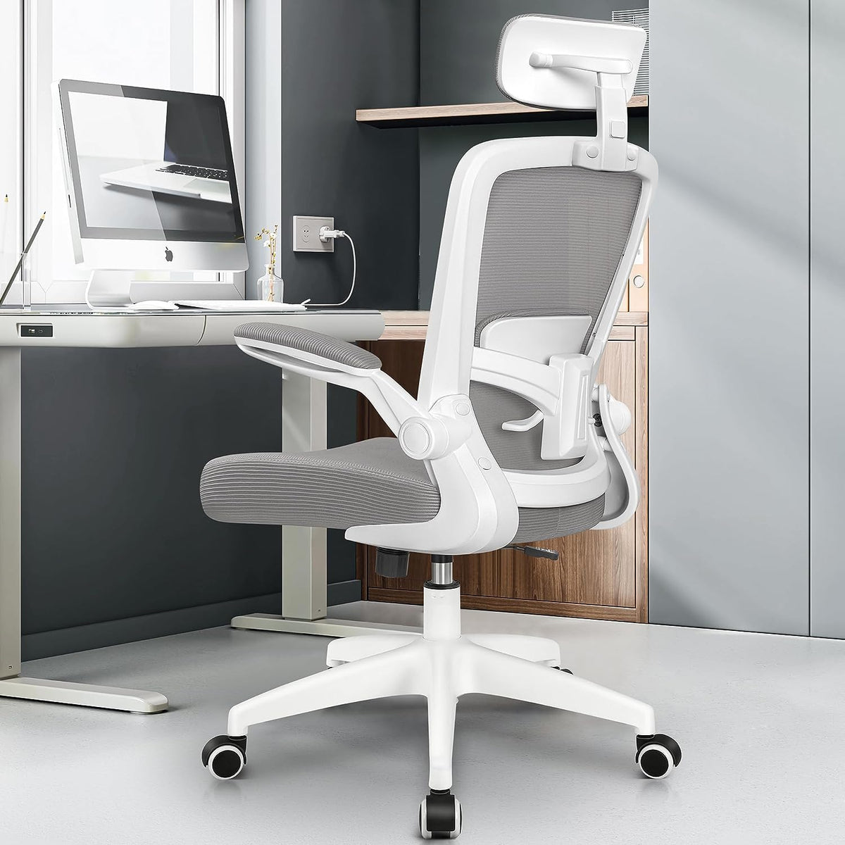 FelixKing Office Chair Ergonomic Desk Chair with Adjustable Headrest, Armrests, Lumbar Support, High Back Office Chair, Desk Chair up to 300 lbs Load Capacity (Black)