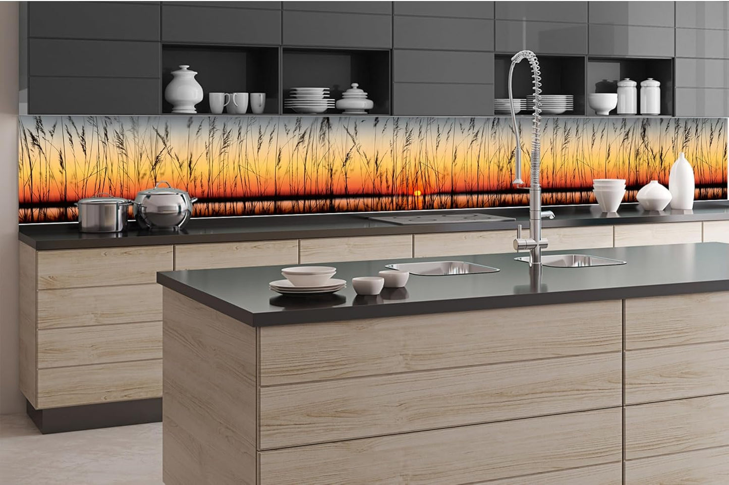 Dimex Kitchen Back Wall Film Self-Adhesive Fresco 350 x 60 cm Adhesive Film, Decorative Film, Splash Guard for Kitchen Made in EU