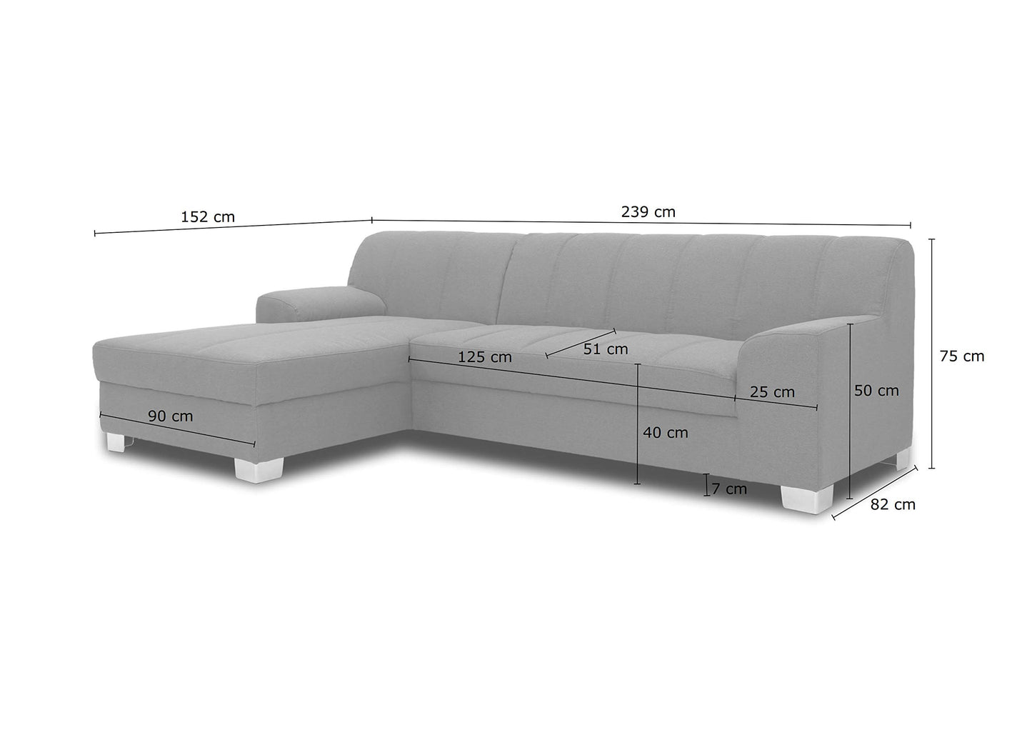 DOMO Collection Capri Corner Sofa