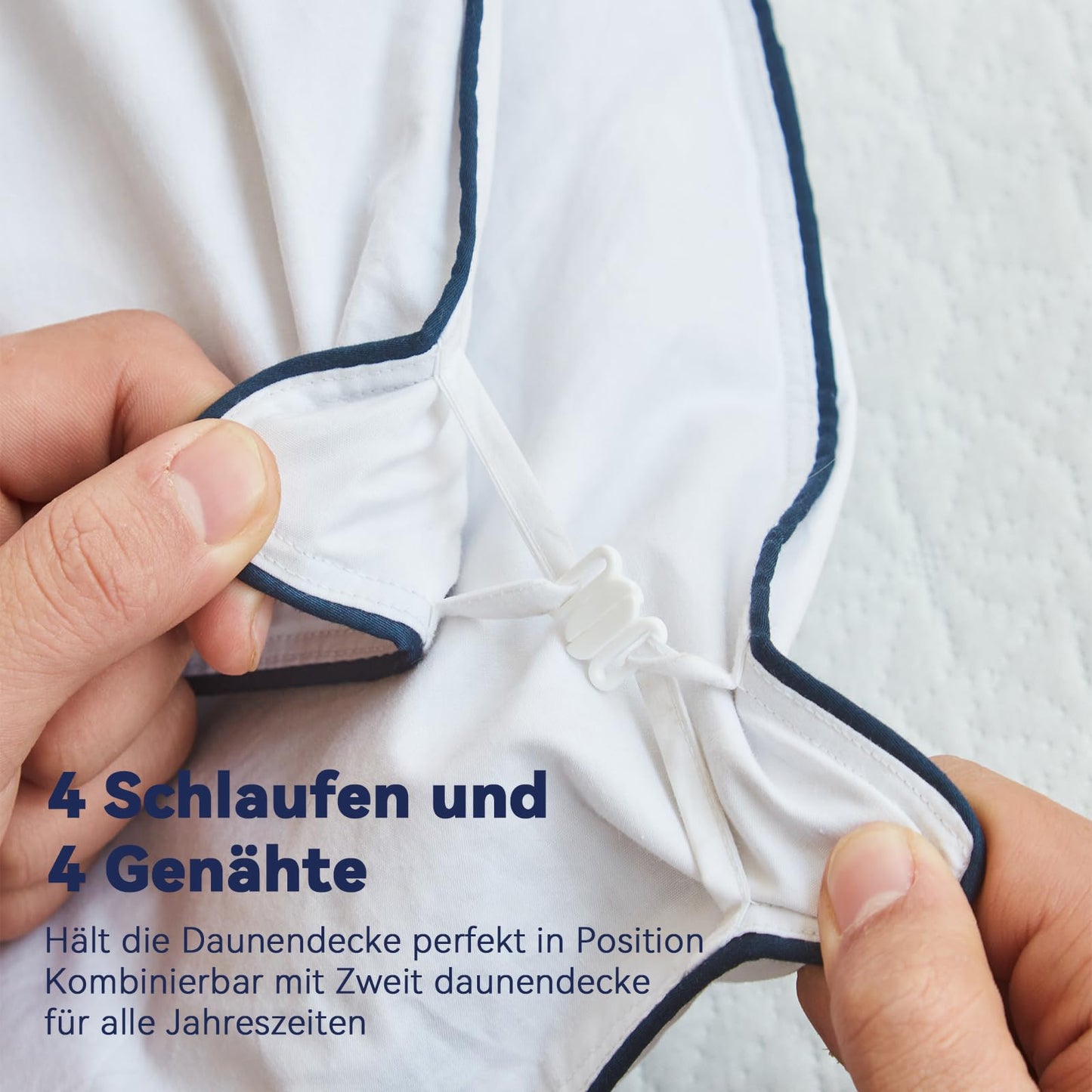 Premium Down Duvet 135 x 200 cm Summer Duvet, Lightweight Summer Duvet 135 x 200 cm with Premium Goose Down and Feathers, 100% Silent Organic Cotton, Oeko-Tex 100, Down Pass, RDS Certified