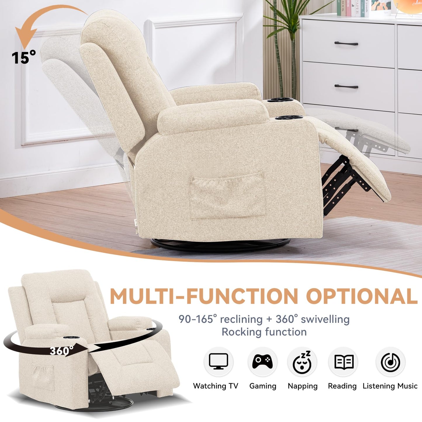 COMHOMA Relaxsessel-Set, Sofa, Sofa-Set aus Kunstleder, Fernsehsessel Ruhesessel Liegesessel mit Liege-Funktion Polstersessel Schlafsessel für Wohnzimmer Schlafzimmer Heimkino,Schwarz, 3+2+1