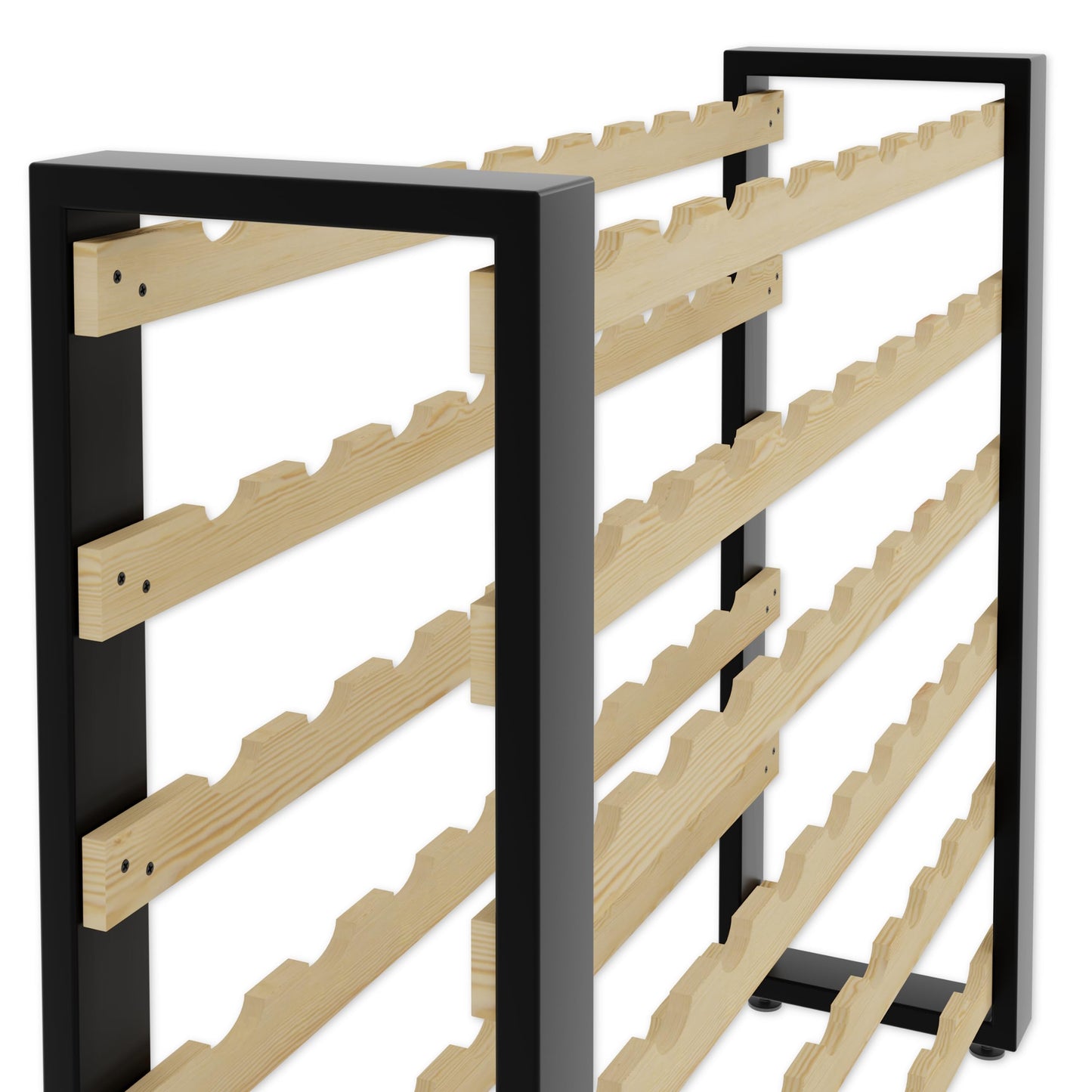 Lenmar RW Series Wooden Wine Rack for Bottles, Loft, Bottles, Wine, Bottle Rack, Cellar Rack, Shelves, Bottle Holder, Wine Stand, etc. (Loft 135, 204 x 104 x 27, 135 Bottles)