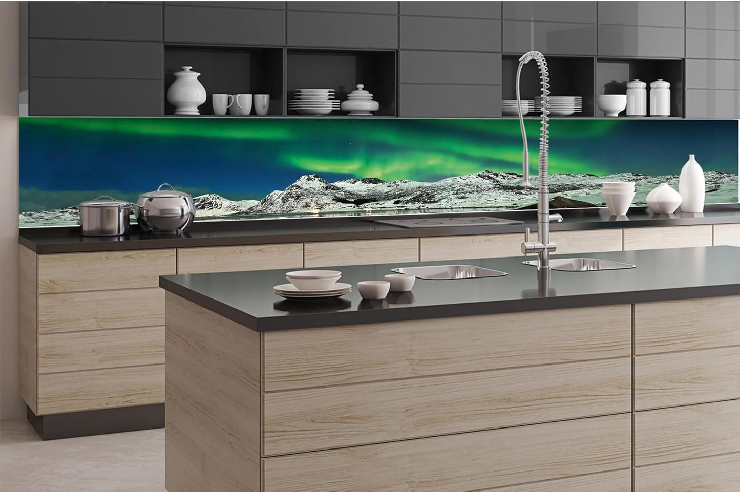 Dimex Kitchen Back Wall Film Self-Adhesive Fresco 350 x 60 cm Adhesive Film, Decorative Film, Splash Guard for Kitchen Made in EU