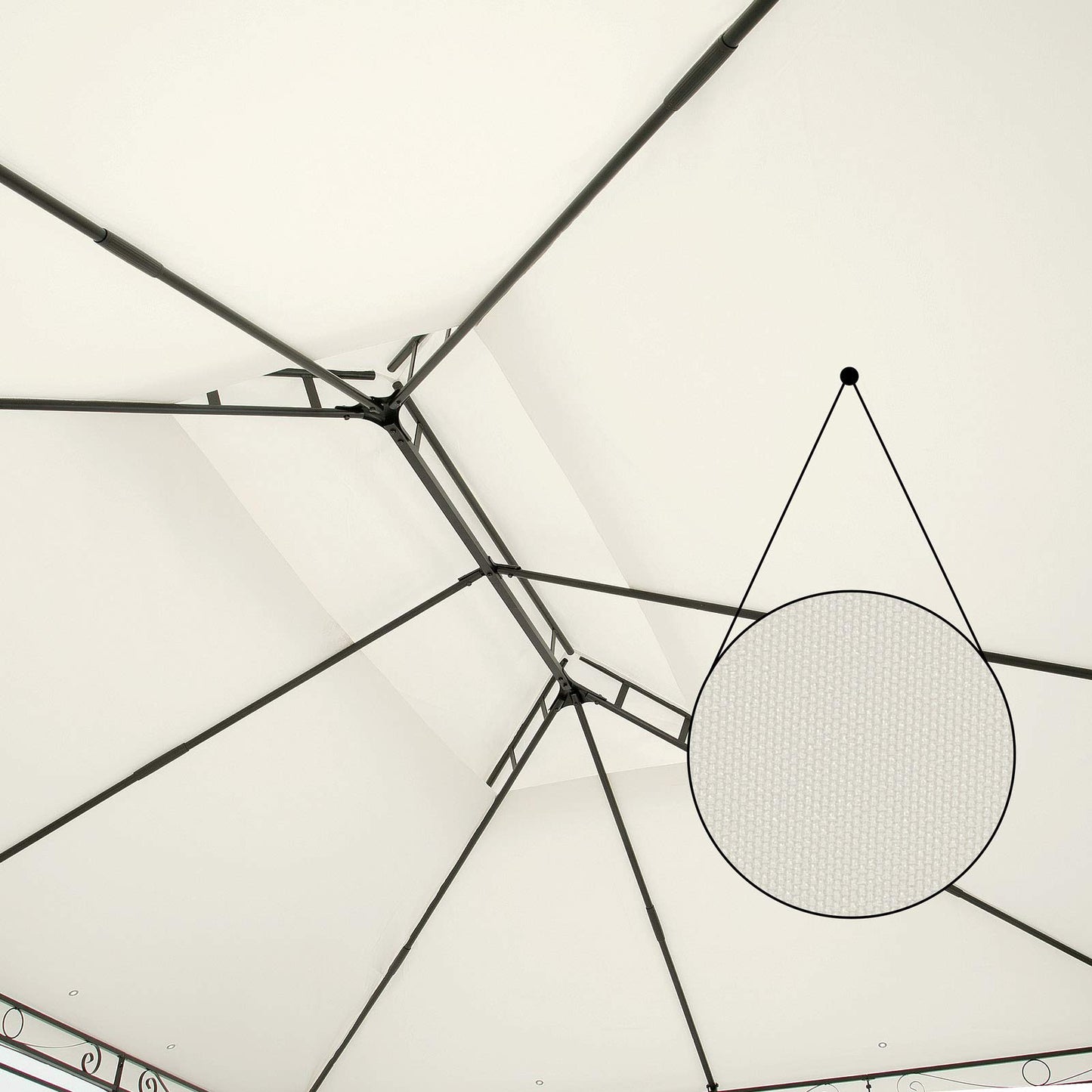 Casaria® Pavillon Topas 3x4m Metall Wasserabweisend UV-Schutz 50+ mit Seitenteile Stabil Gartenpavillon Luxus Modern Taupe