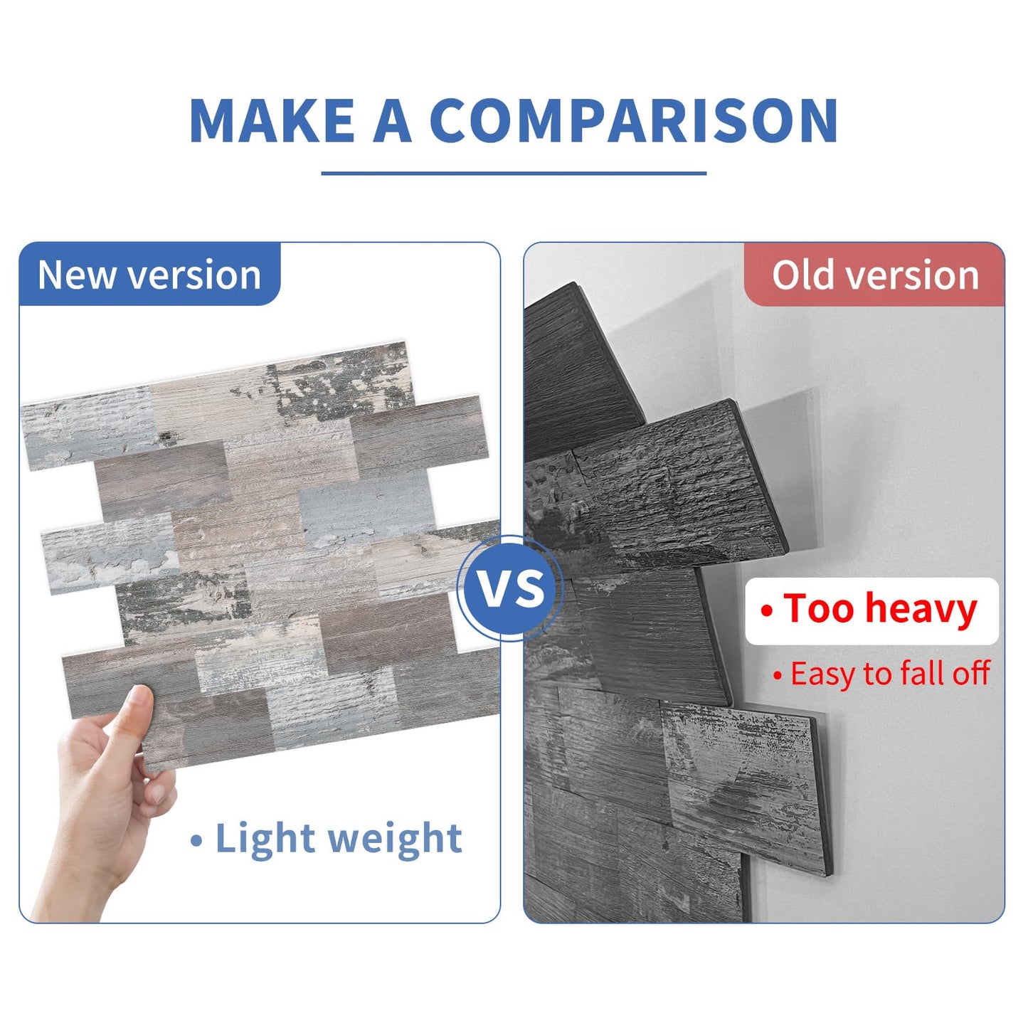 DEWOO Pack of 20 Wall Tiles, Wall Panels, Metro Tiles, Kitchen Splashback, Wall Plate, Self-Adhesive Tiles, Grey, Kitchen, Bathroom, (34 x 29 cm)