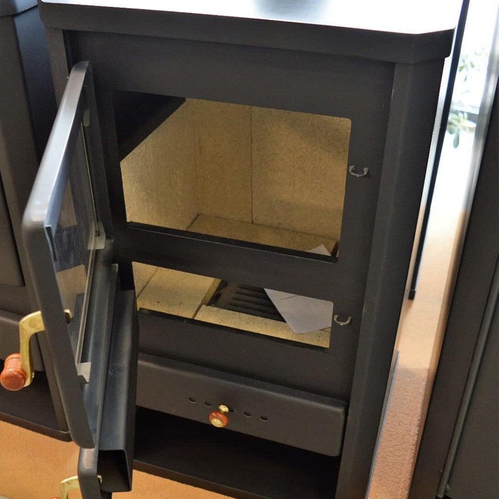 Prity Fireplace 10 kW S2 with Additional Door and Fireplace Tools