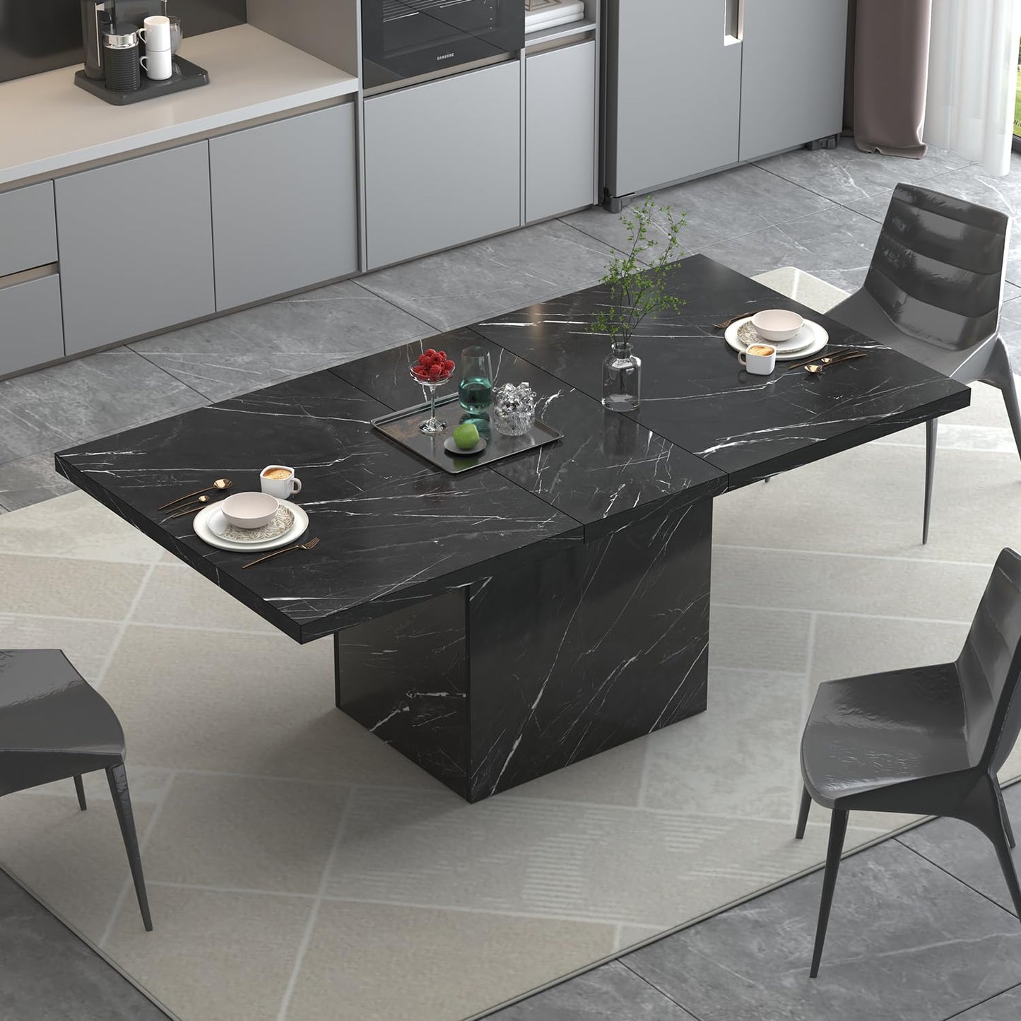 HSH Modern Black Dining Table1