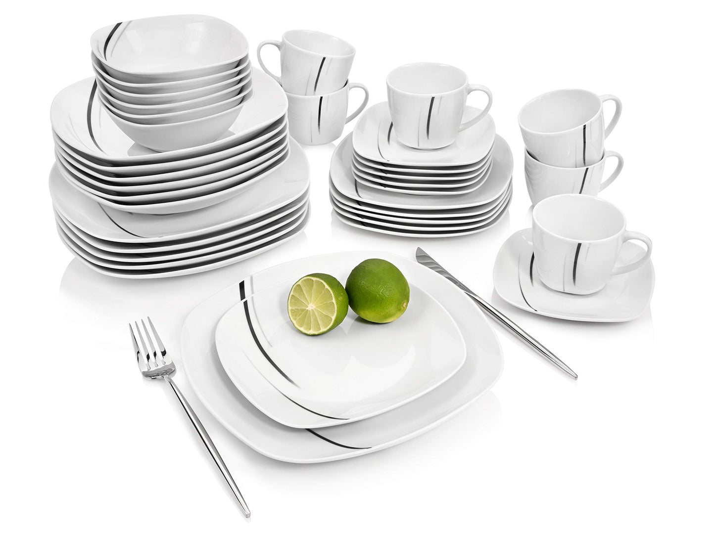 Sänger Bilgola Black Lines Complete Dinner Set