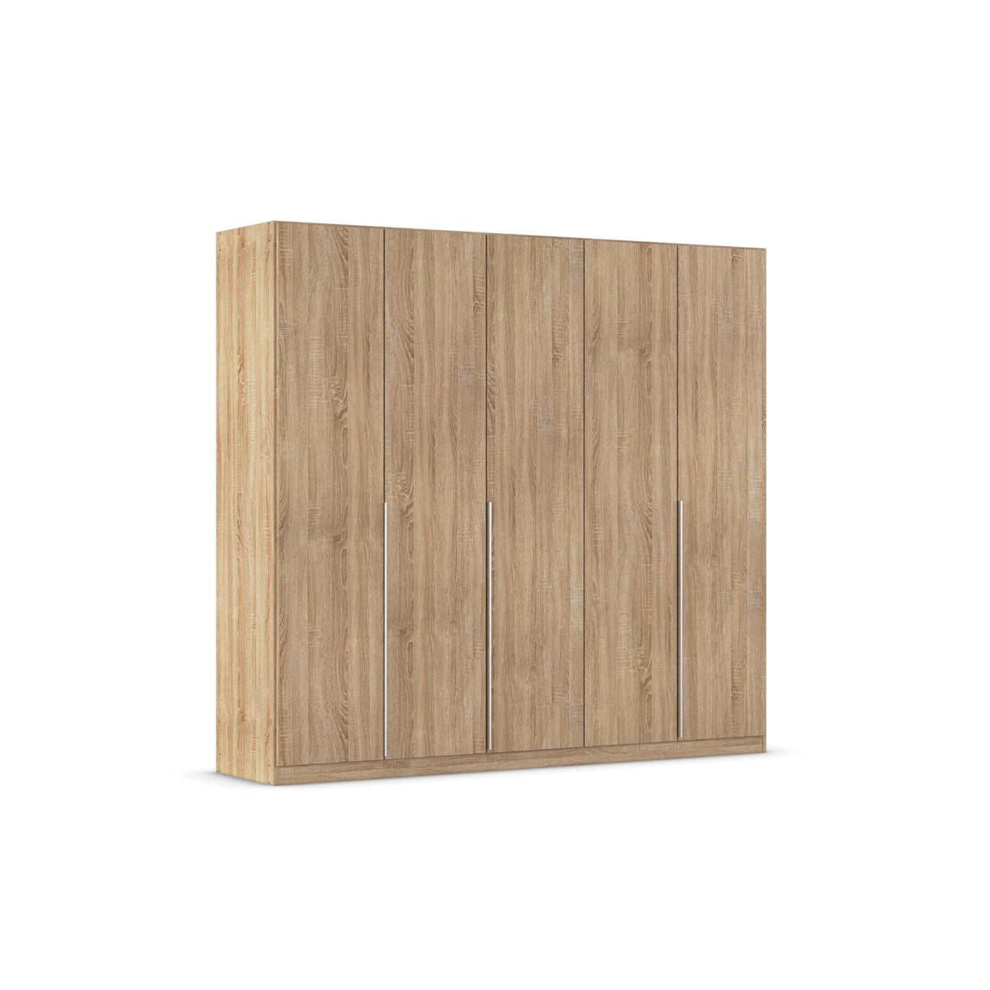 Rauch Möbel Alabama Hinged Door Wardrobe, White High Gloss / Grey, 2 Doors, Includes Basic Accessory Pack of 1 Clothes Rail and 1 Shelf, 91 x 210 x 54 cm (W x H x D)