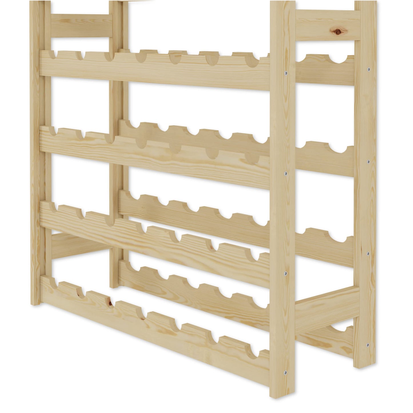 Lenmar, Wooden Wine Rack for Bottles, Natural, RW-1, Wine, Bottle Rack, Cellar Rack, Shelves, Bottle Holder (Natural, RW-1-42, 102 x 63 x 25, Brown, Holds 42 Bottles)