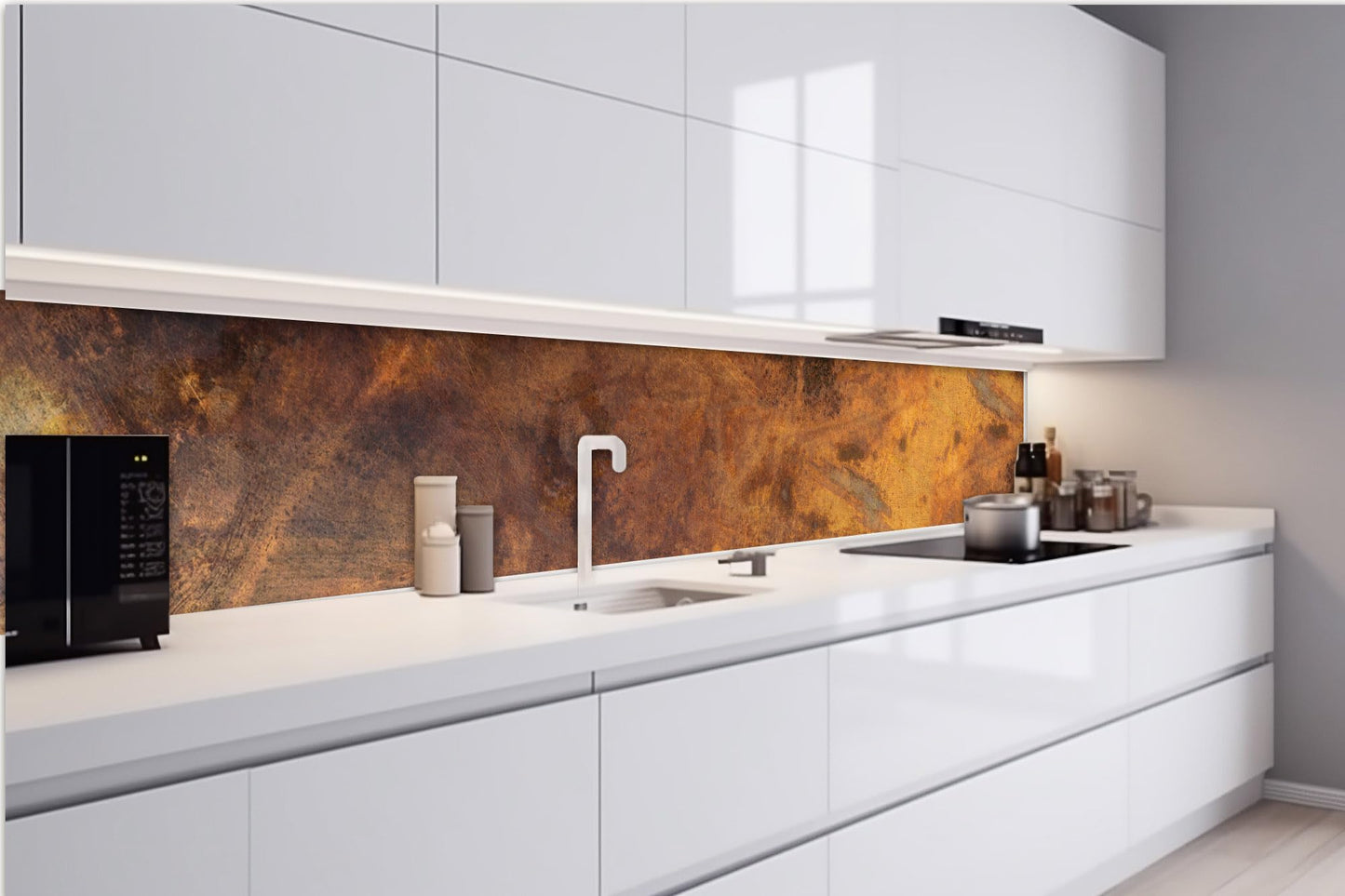 Küchenrückwand Folie selbstklebend HOLZLATTEN | Klebefolie - Dekofolie - Spritzschutz für Küche | Made in EU - 260 cm x 60 cm