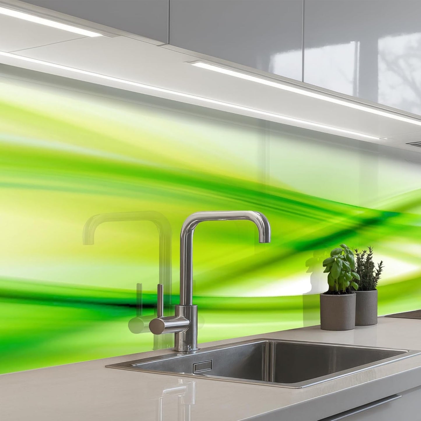 Splash Guard Kitchen Back Wall 60 x 80 cm Kitchen Washable Self-Adhesive Kitchen Wall Kitchen Front Kitchen Back Wall Protection Lavender - Purple - Flowers - Natural