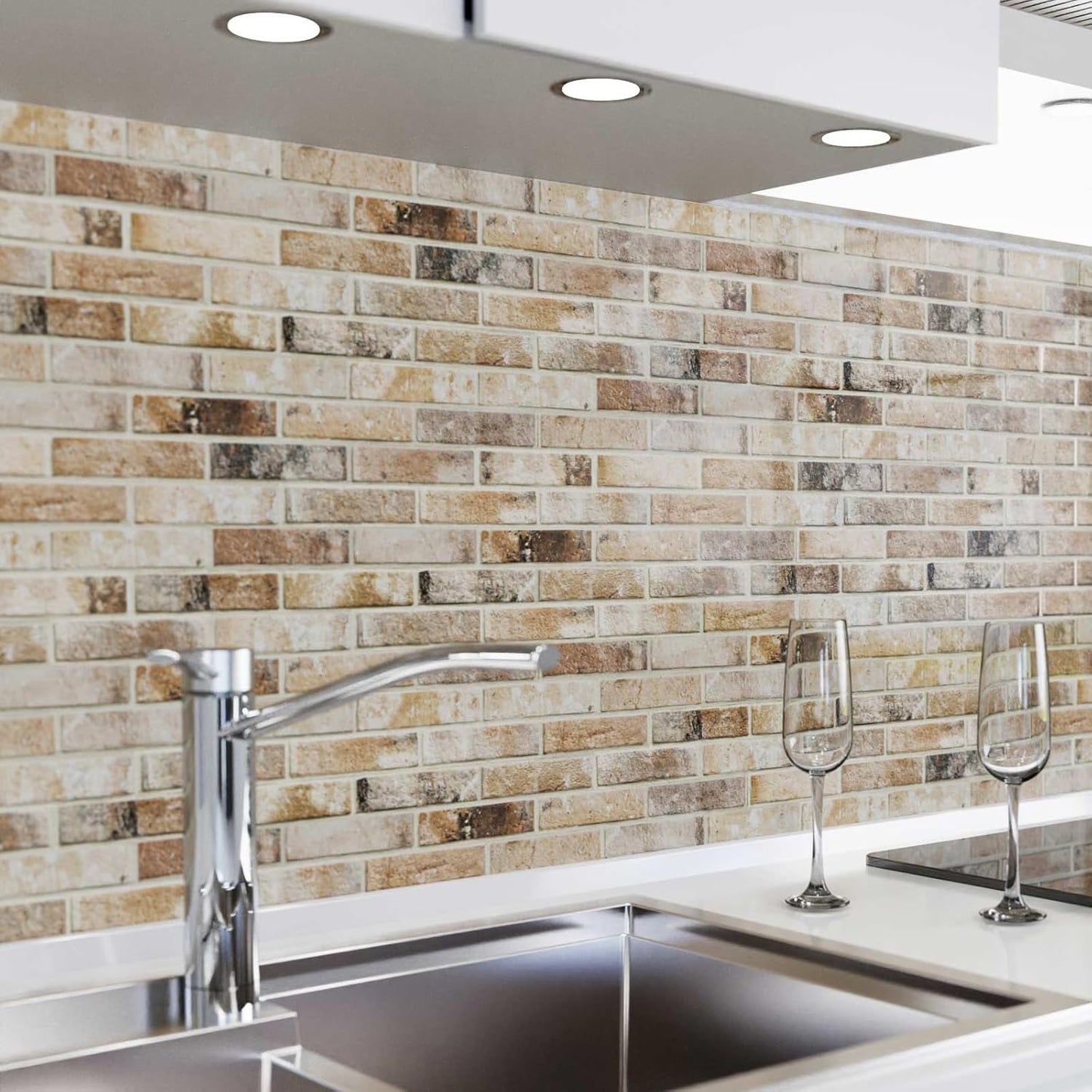 danario Self-Adhesive Kitchen Splashback, Matt, Kitchen Splash Guard, Reinforced Polyethylene Terephthalate (PET) Film, 0.37 mm, Concrete, 60 x 60 cm