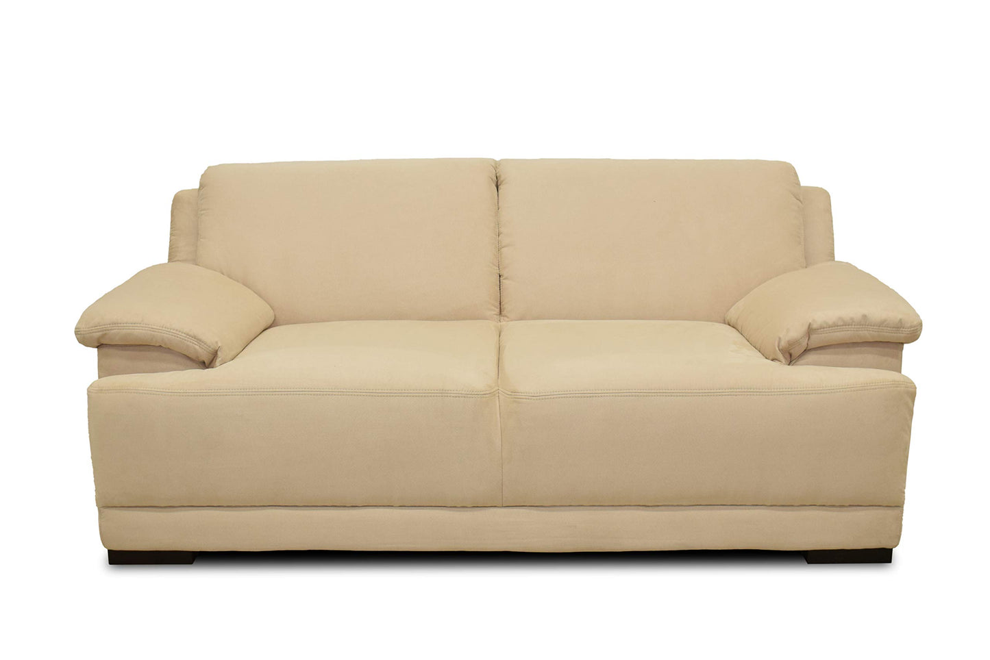 DOMO. collection Sofa Telos, 3-Sitzer Boxspringsofa, 3er Sofa mit Boxspringfederung, zeitlose Couch mit breiten Armlehnen, Polstergarnitur 218 x 96 x 80 cm (BxTxH), beige (hell)